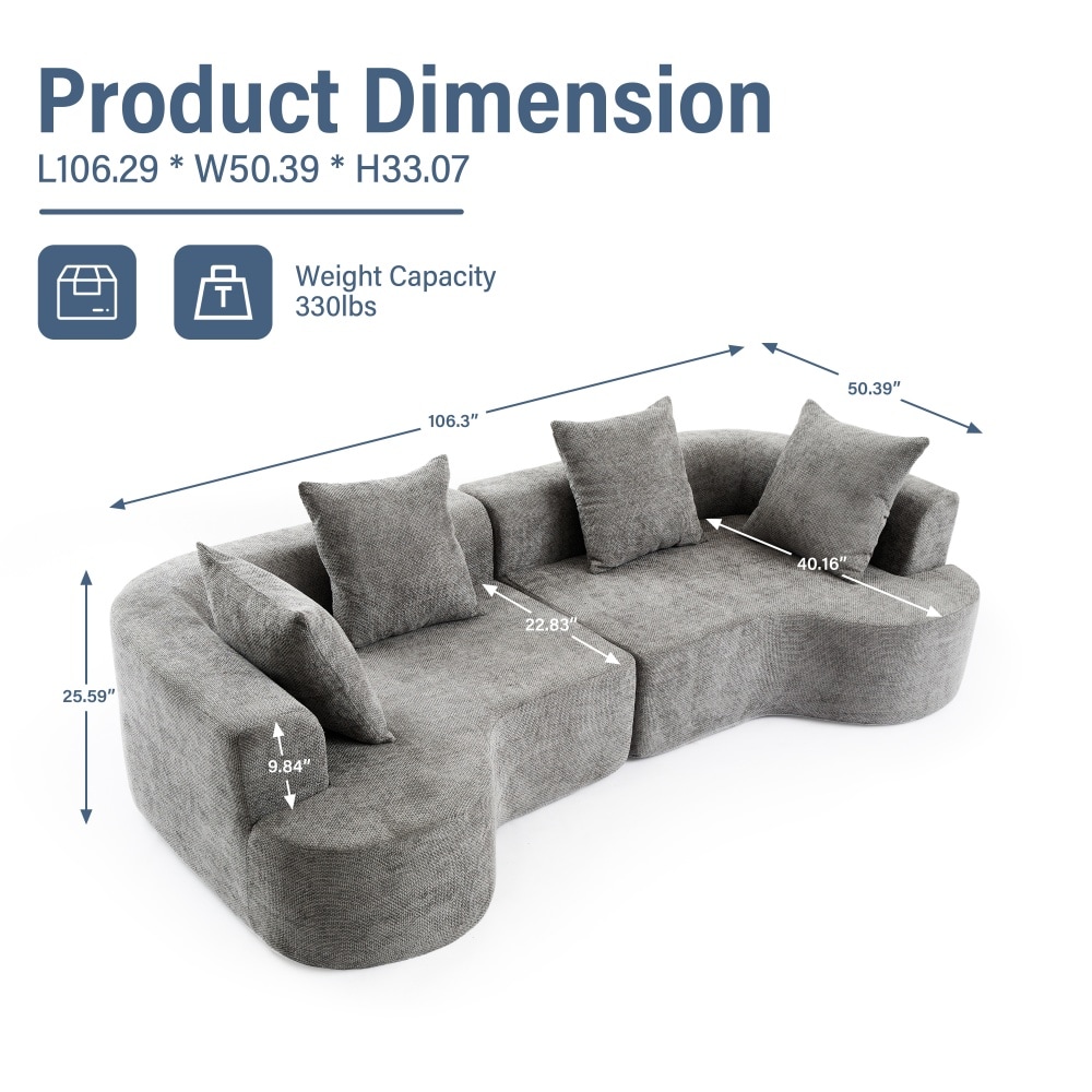 DYHOME HKSFBYH-GY Sofas-Loveseats - View #13