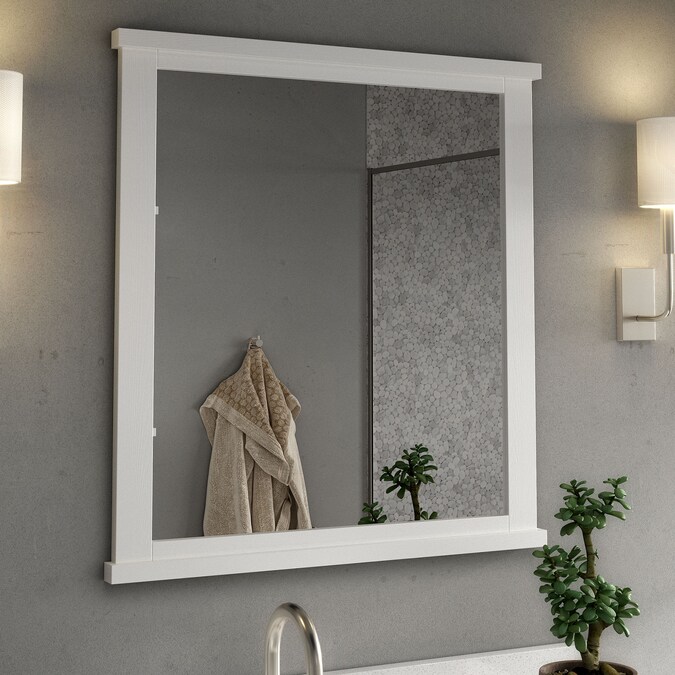 Ed Ellen Degeneres Greenwell 28 In W X, Oak Framed Mirror For Bathroom