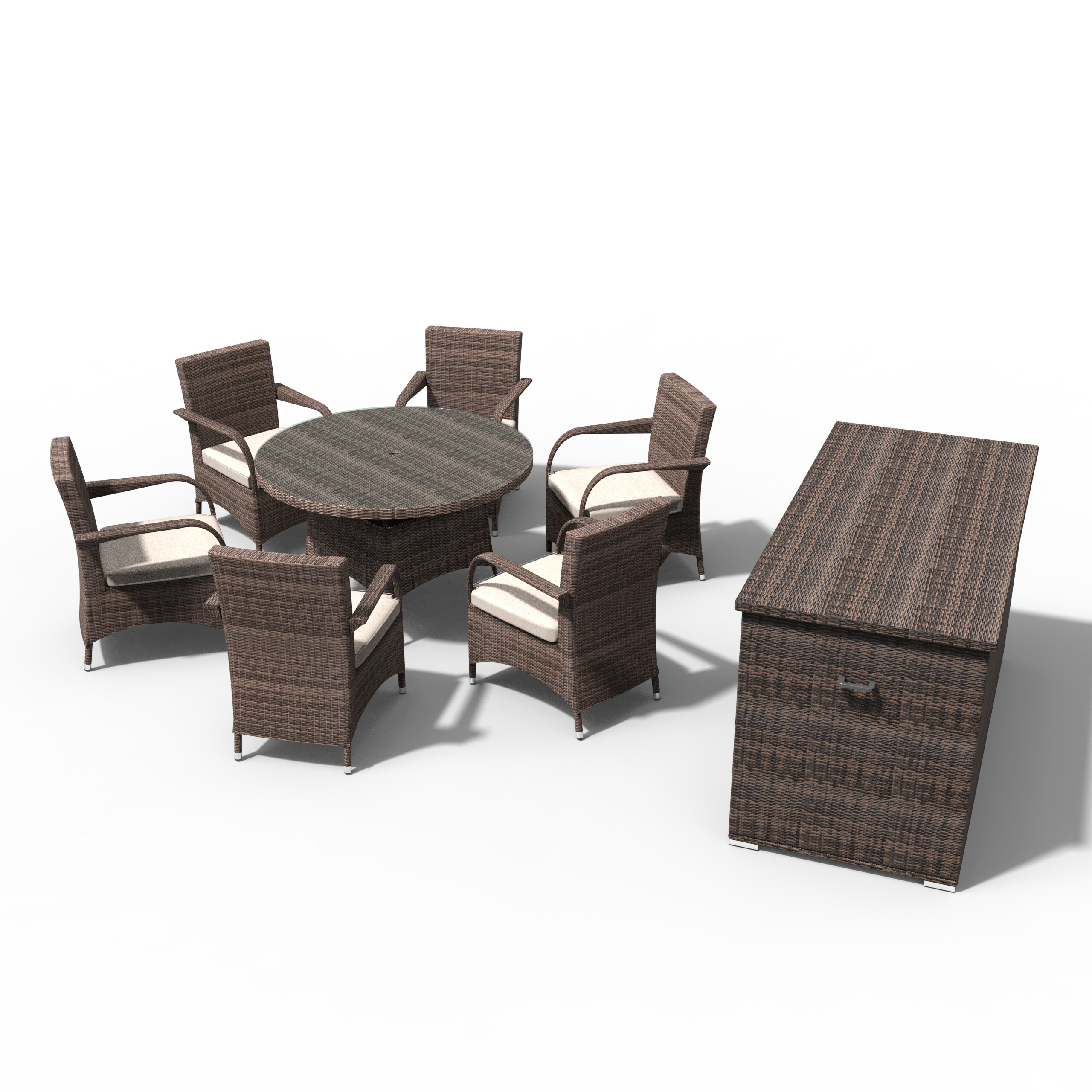 Direct Wicker DWD-1122&3256B-BR Patio-Dining-Sets - View #6