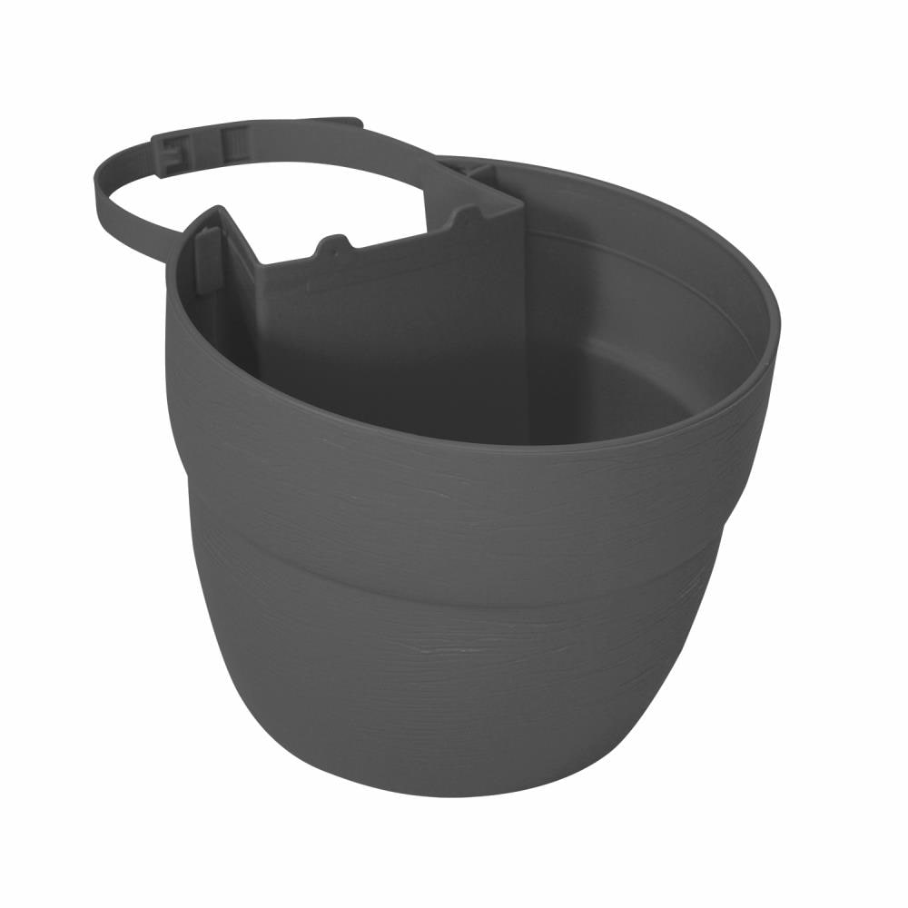 EMSCO GROUP 2466-1 Round 6.0-in W Gray Plastic Outdoor Hanging planter