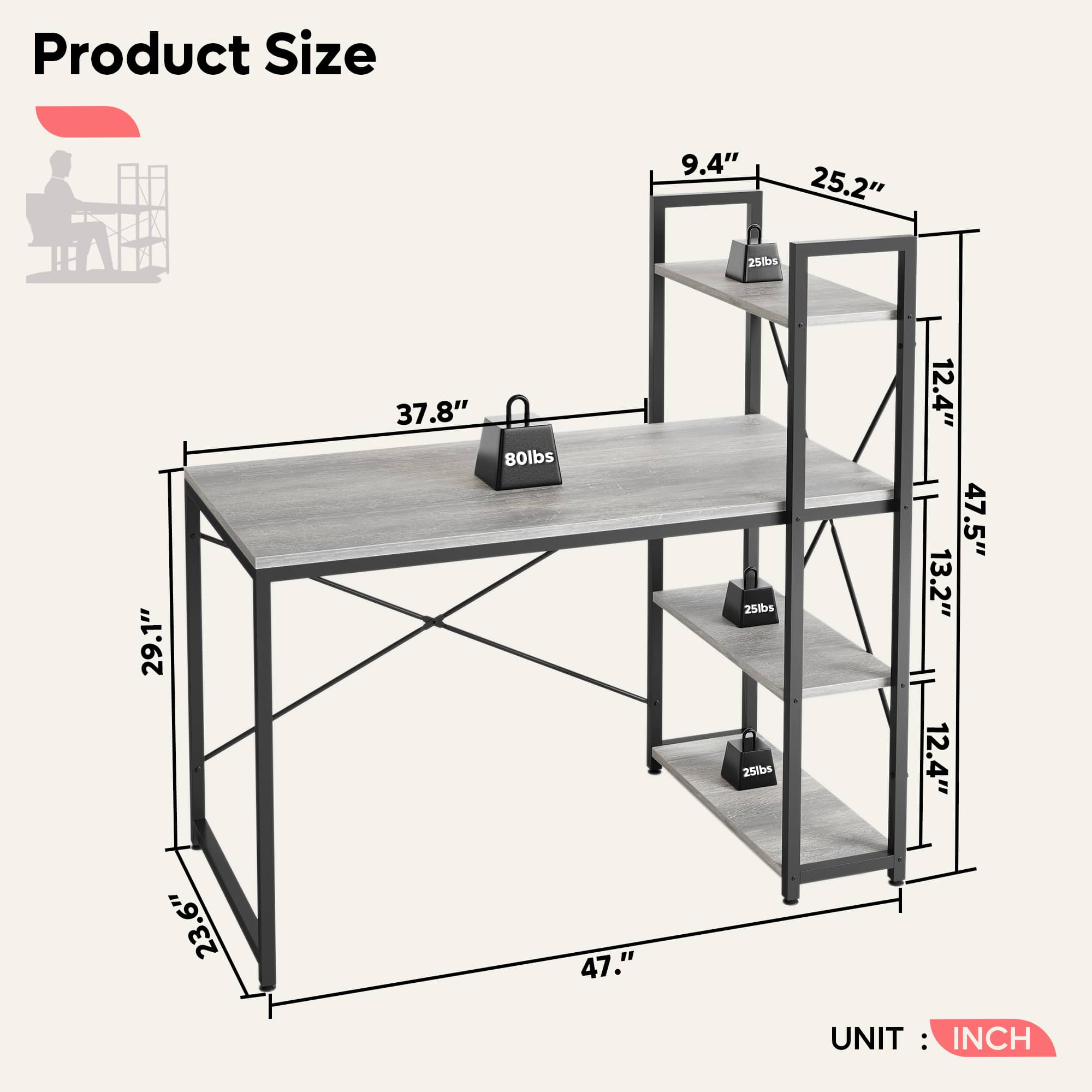 Bestier LOW-T32W desks - View #3