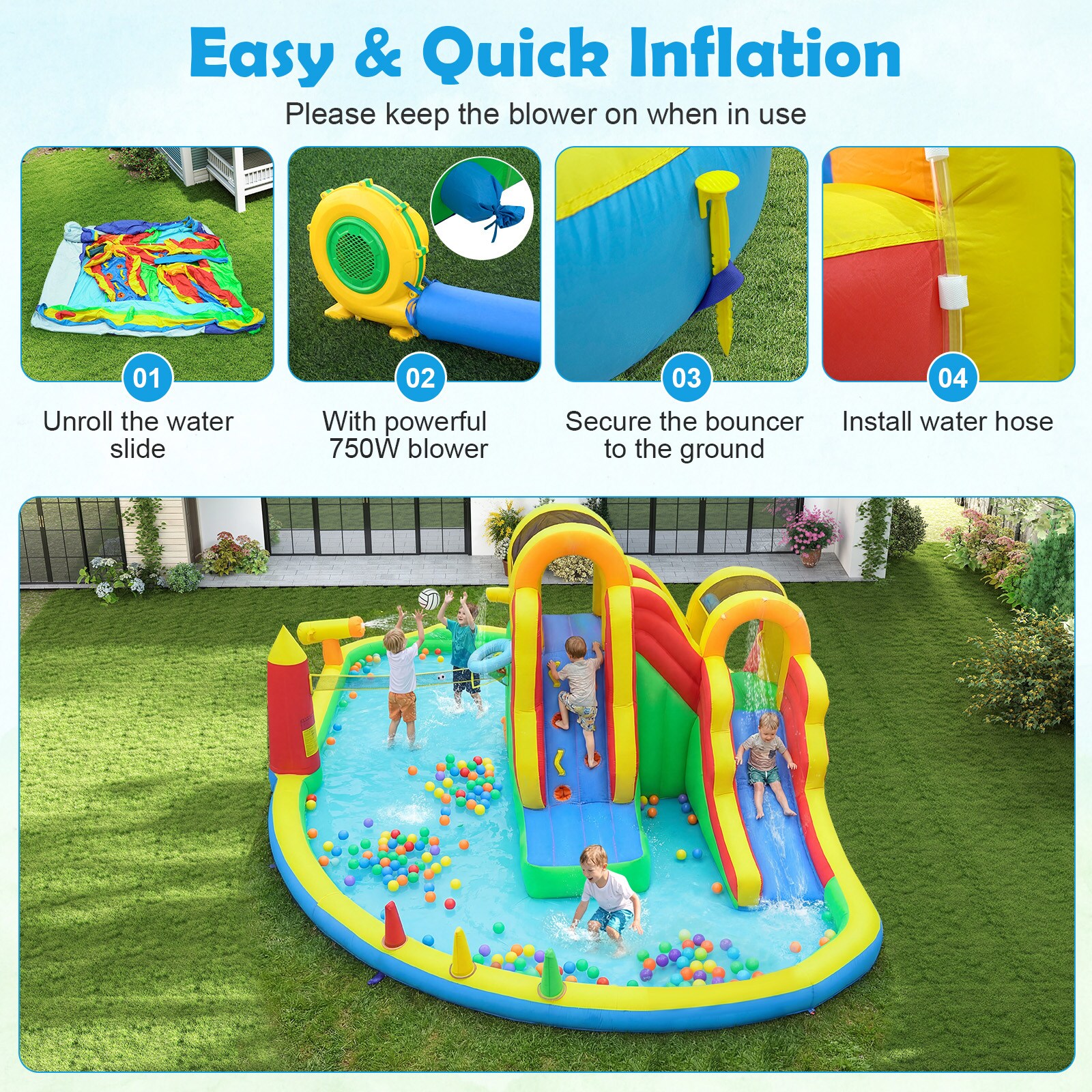 Costway CSHY006979 Bounce-Houses - View #4