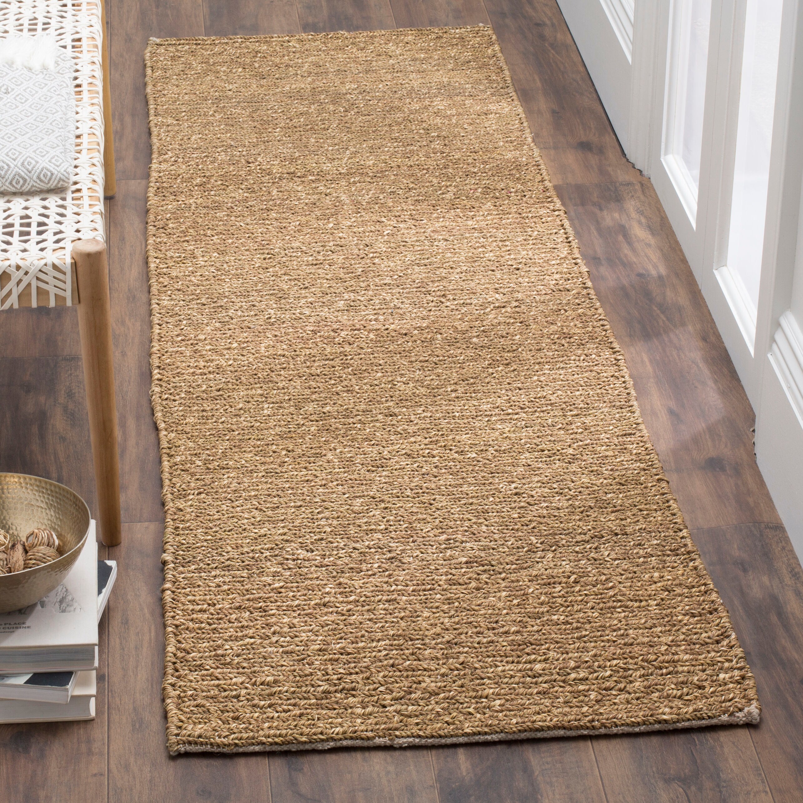 Safavieh 2 x 6 Natural Indoor Solid Coastal Runner Rug in the Rugs ...