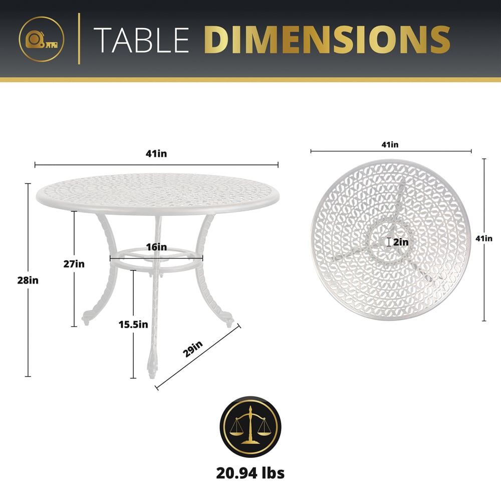 Kinger Home DTS-004T Patio-Tables - View #7