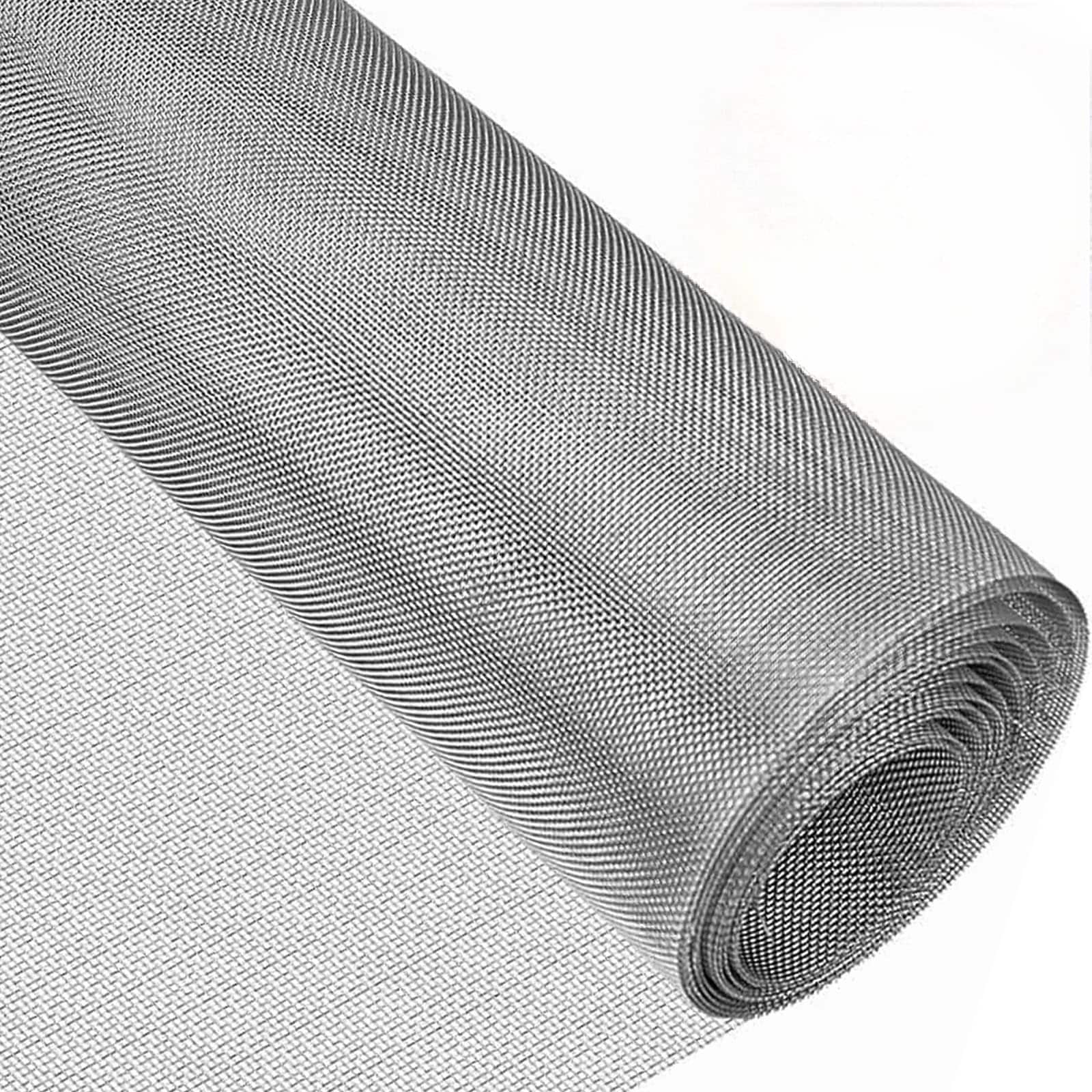 Aoibox  30 x 120 cm 30 Mesh Stainless Steel Woven Wire Filter Screen Roll for Windows Vents and Garden Use