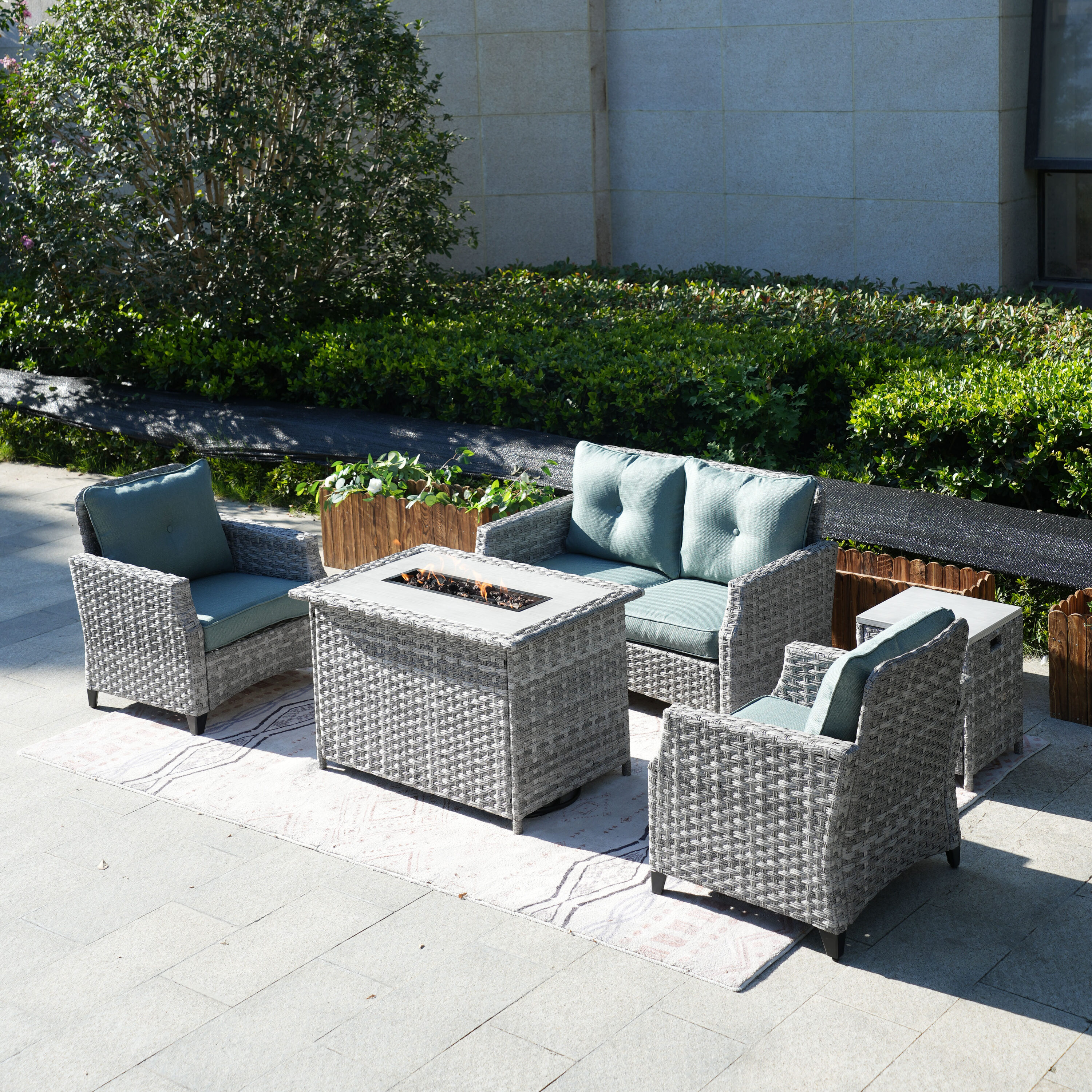 Moda Furnishings PAF-1801-H-CELADON Patio-Conversation-Sets - View #5