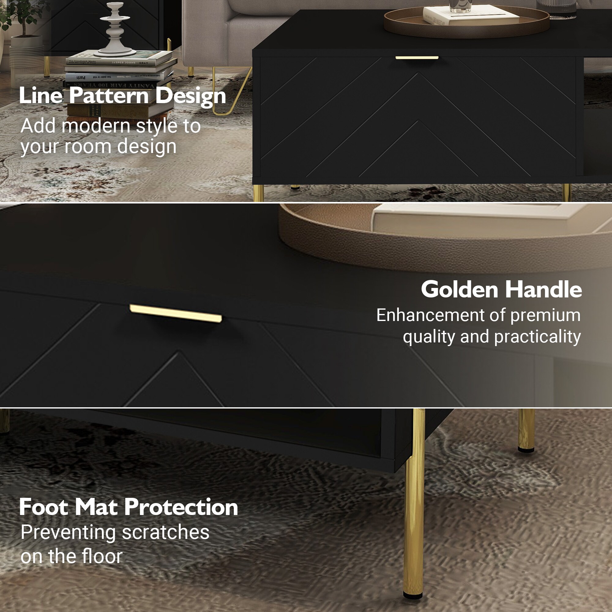 Clihome CL02WC011BK Coffee-Tables - View #10