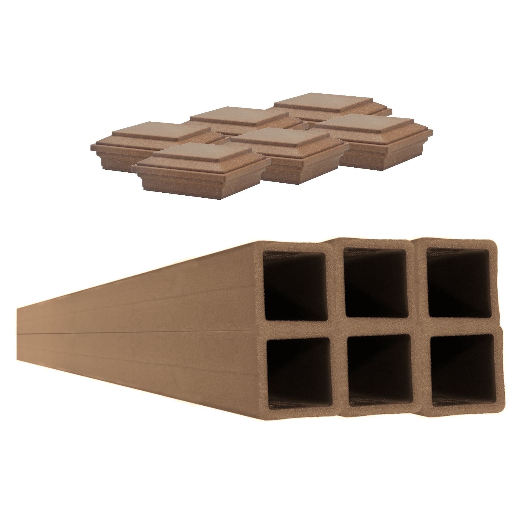 Composite Fence Posts Color/Finish Family Brown/Tan
