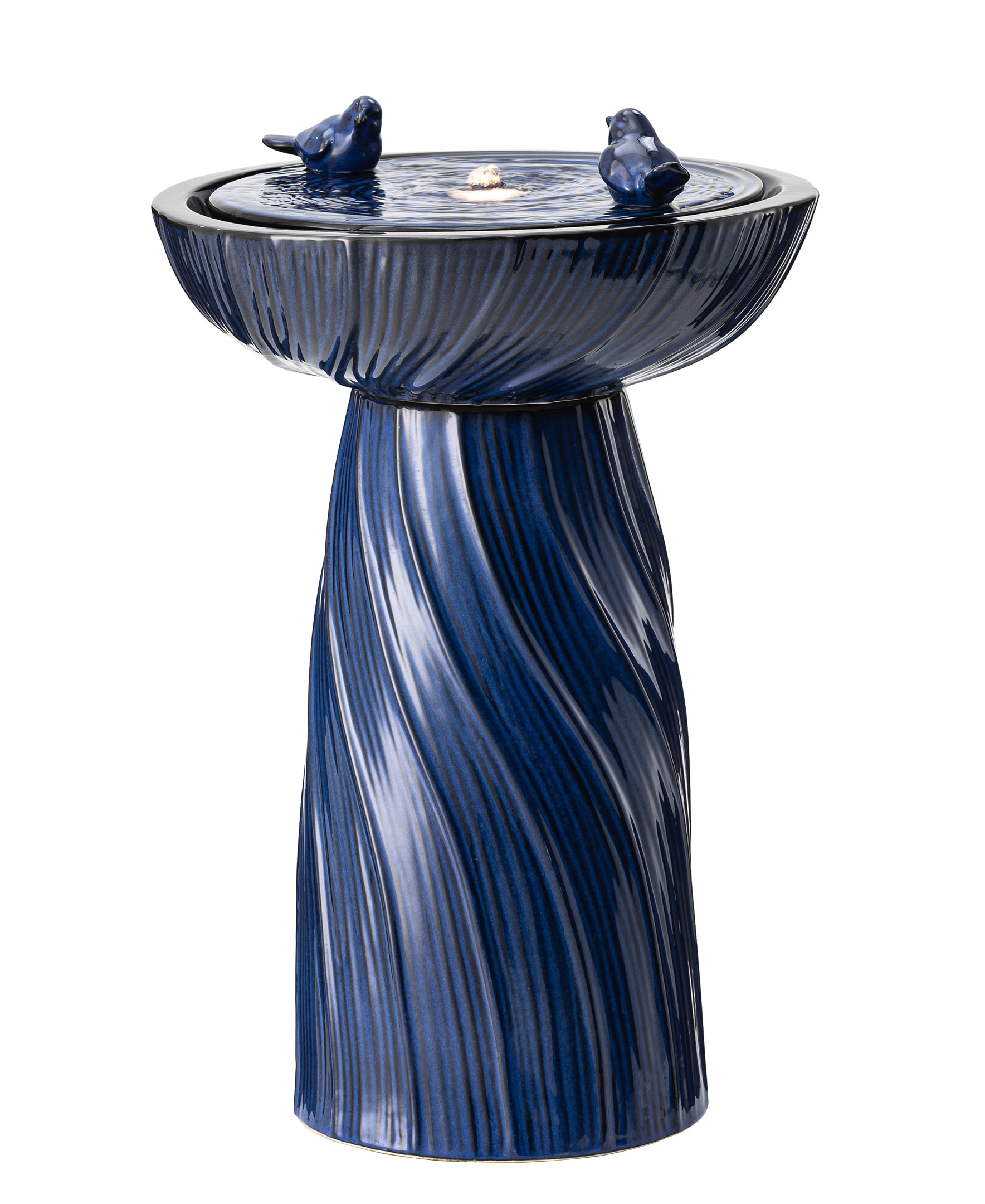 Glitzhome 2007300089 24.75-in H Resin Electric Powered Outdoor Fountain Statue Pump Included