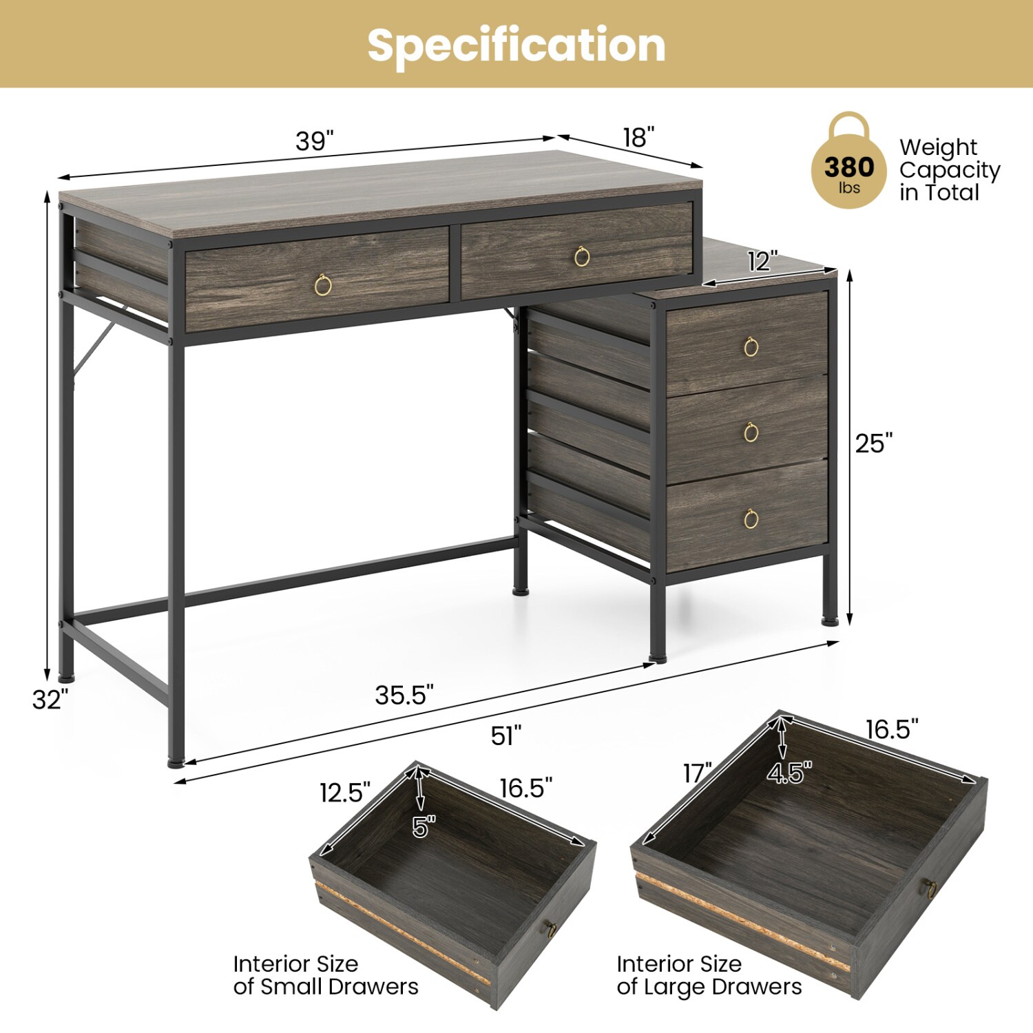 Slickblue D-CO-RG95601BC desks - View #3