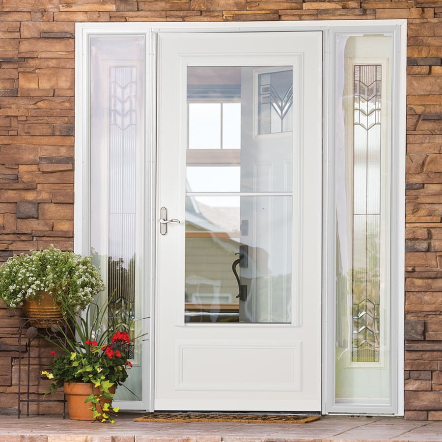 LARSON 40 Midview 36-in x 81-in White Wood core Reversible