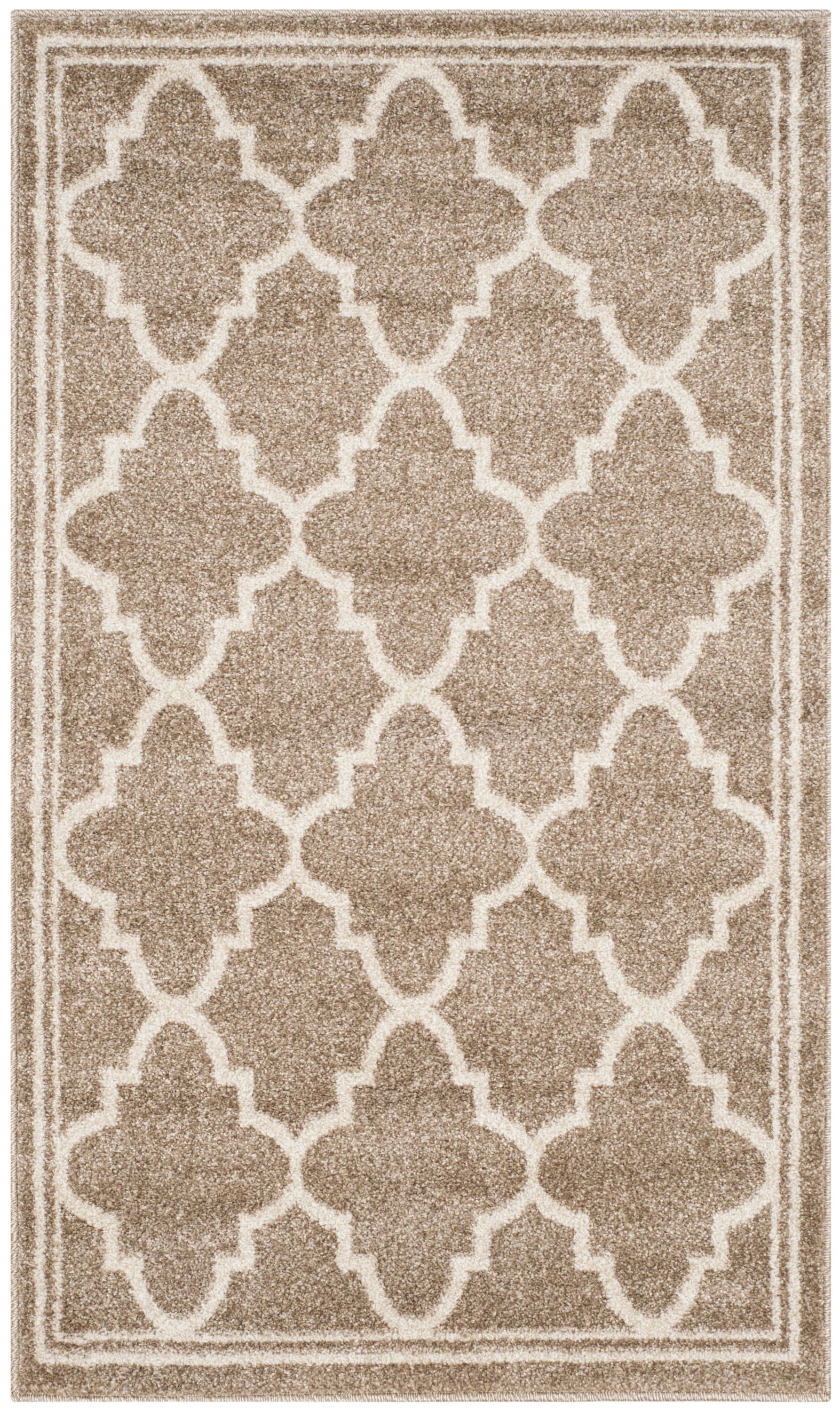 Safavieh AMT422S-24 Amherst Kelly 3 x 4 (ft) Loomed Synthetic Wheat/Beige Rectangular Indoor/Outdoor Trellis Throw rug