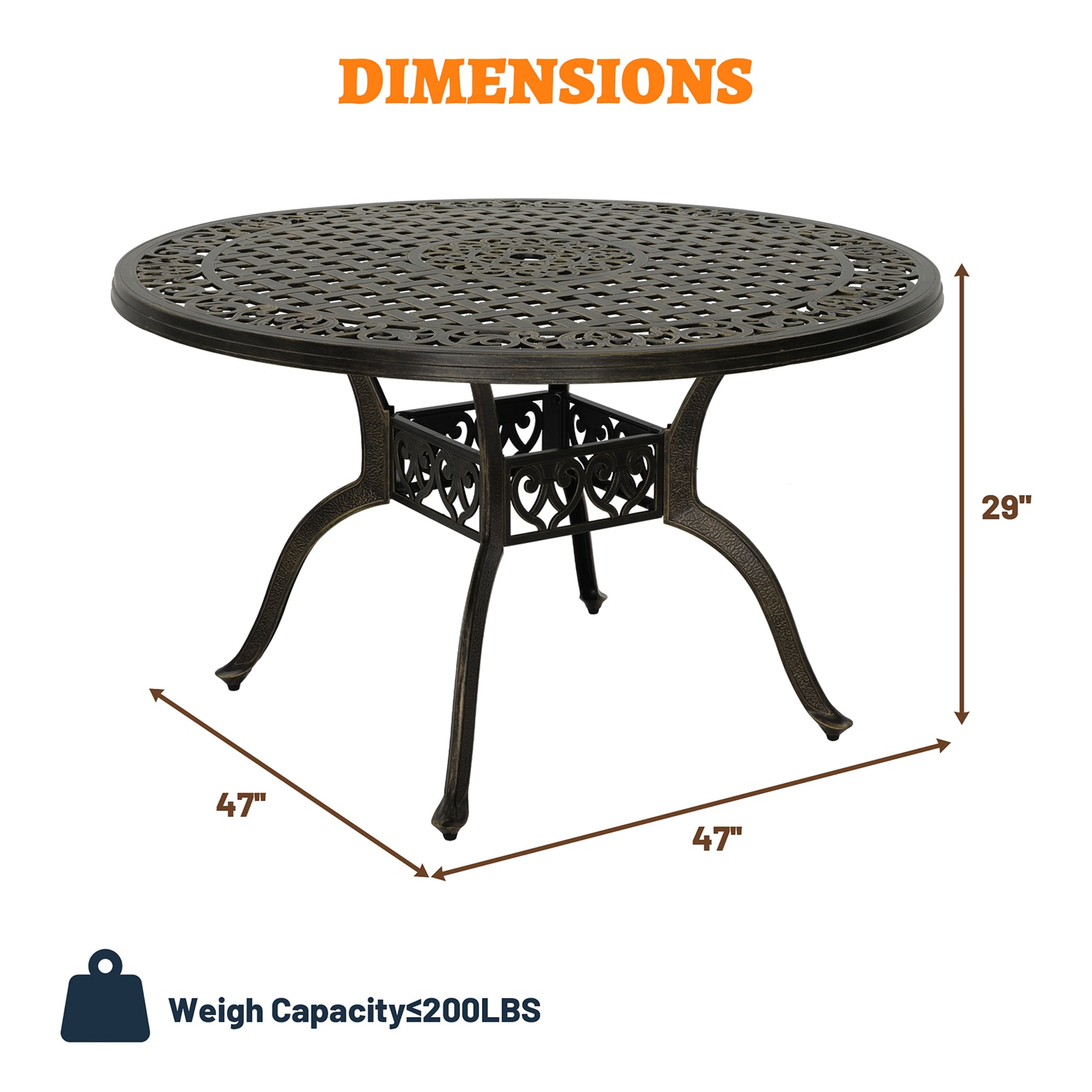 Dimakai DK-XG120NXG34 Patio-Tables - View #12