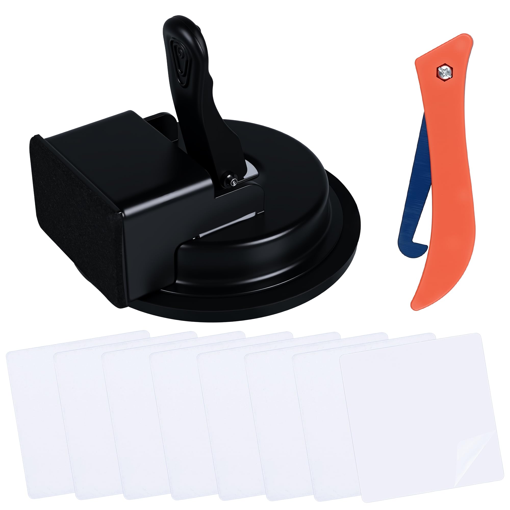 Misopily  Floor Gap Fixer Tool with Four Point Seven Inch Silicone Suction Cup Complete Floor Gap Repair Kit with Eight Sticky Pads and Grout