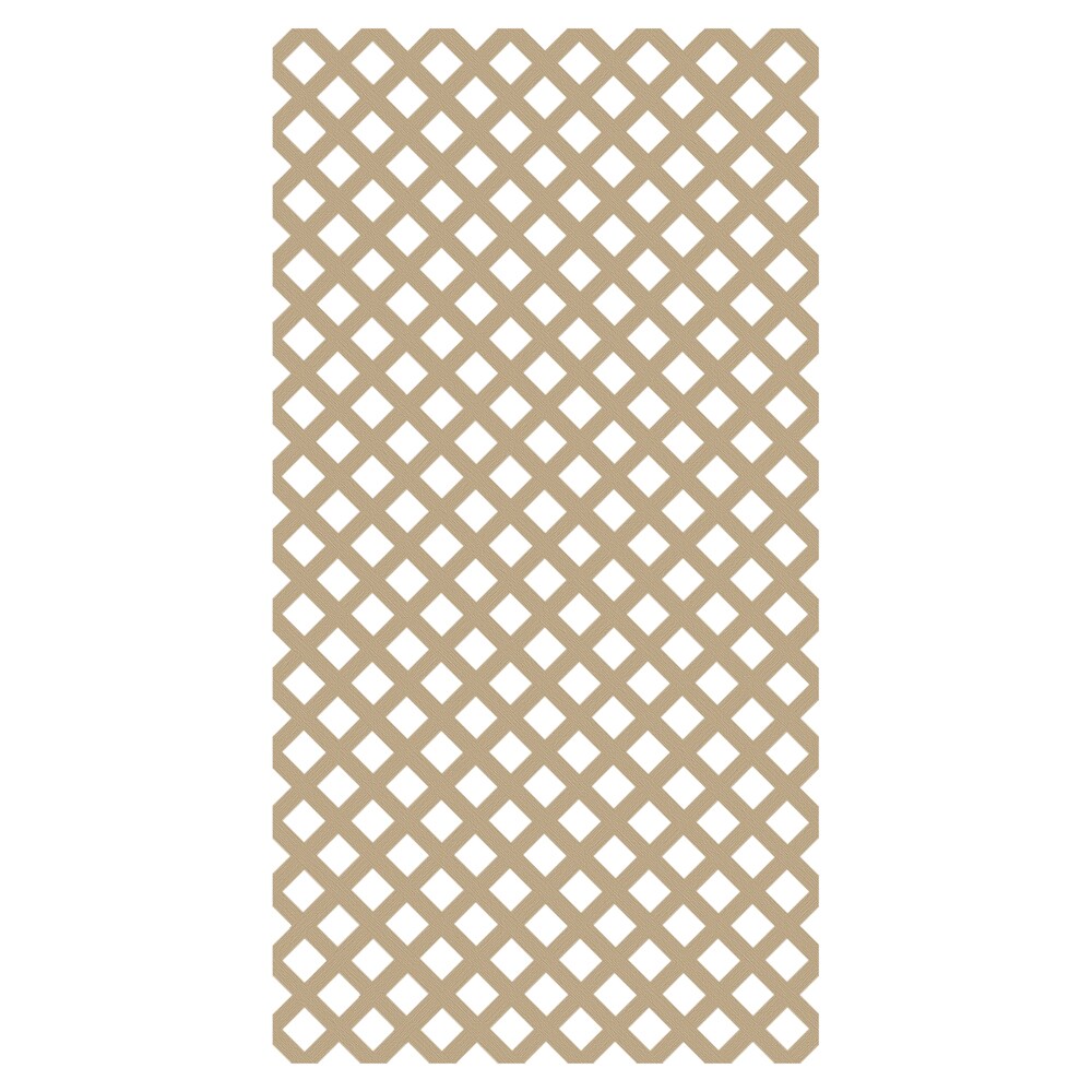 Freedom 73003479 1/8-in x 48-in x 8-ft Wicker Vinyl Traditional Lattice