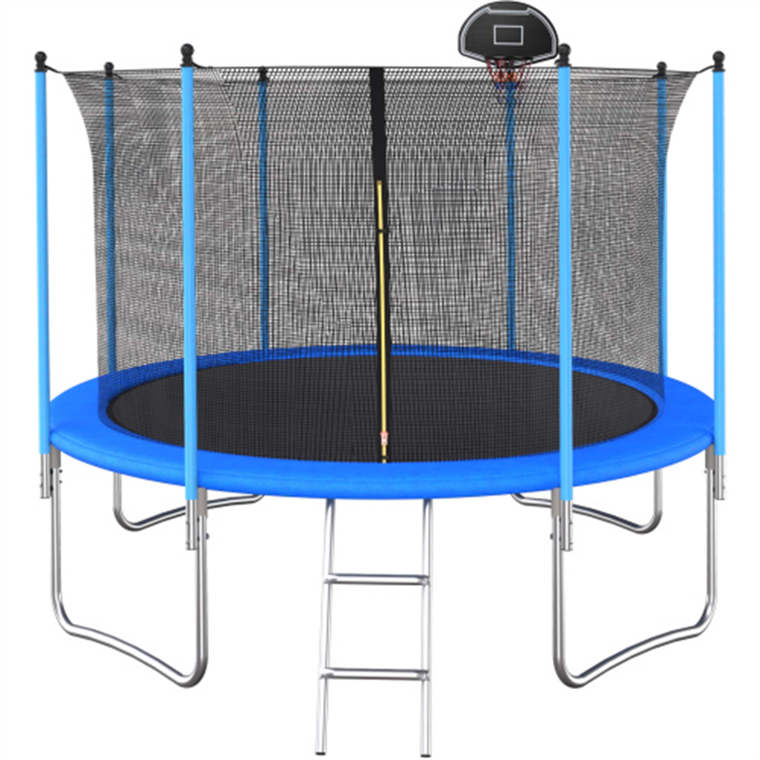 Damerin TRAA32 Trampolines 12-ft Round Kids in Blue