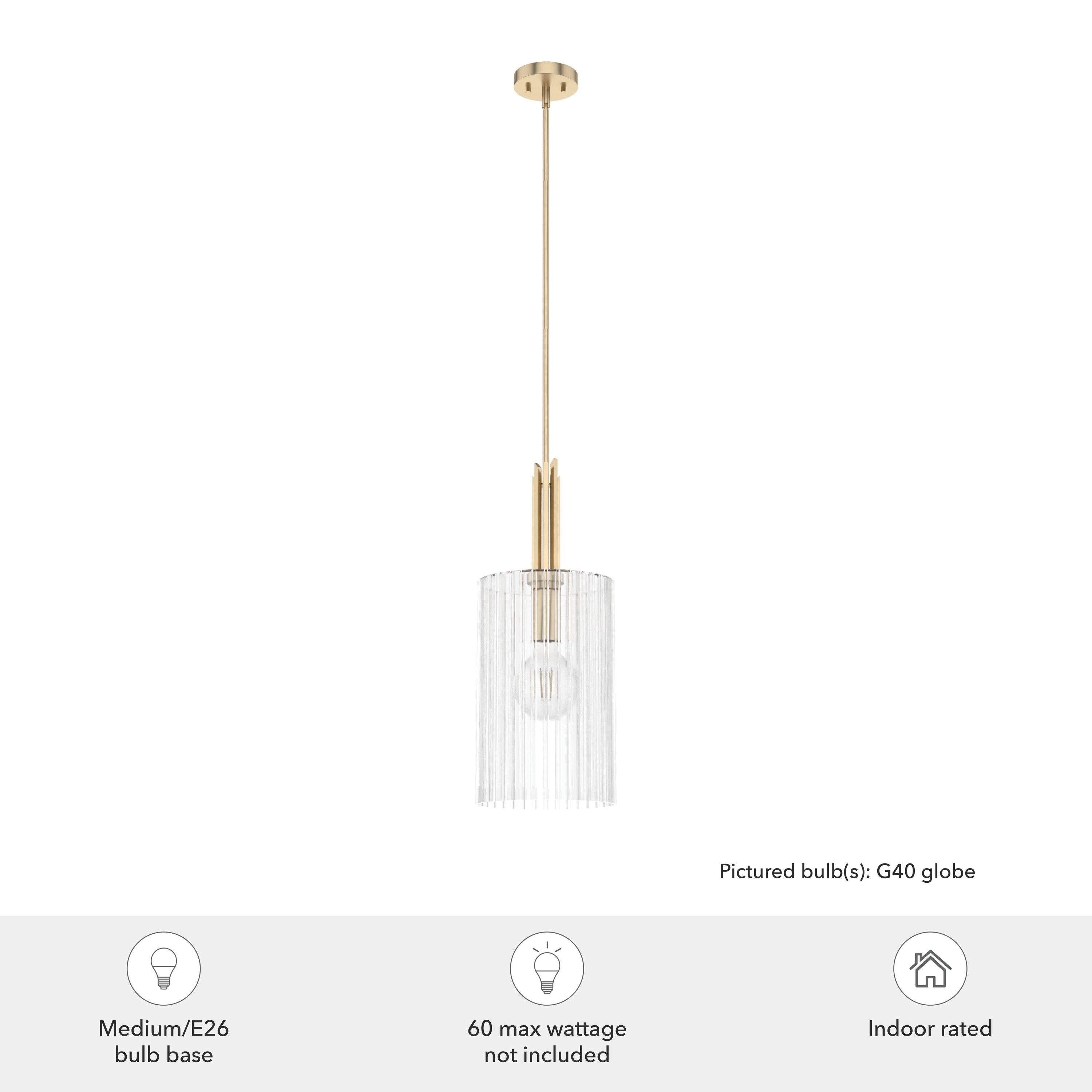 Alturas Gold Fluted Glass 25" Wide Pendant Light