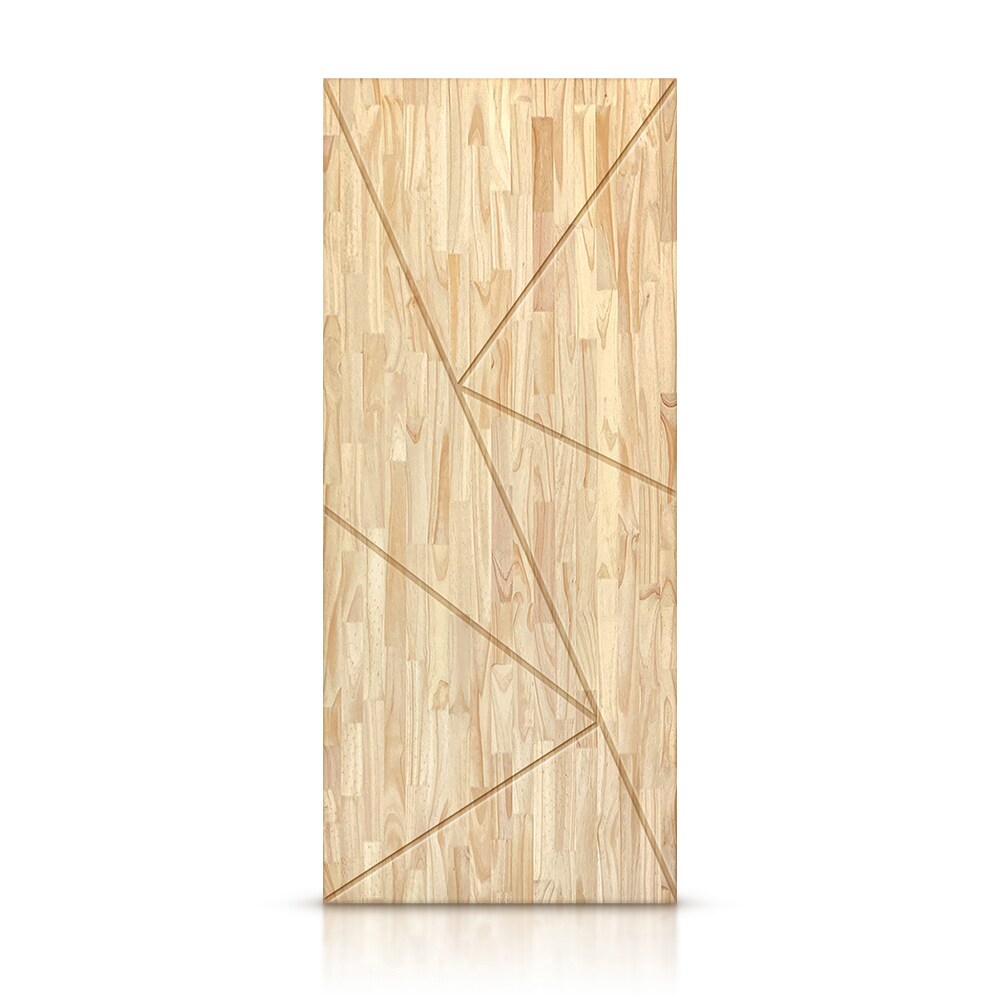 CALHOME DFJ233-80X30-UN DFJ233 30-in x 80-in Natural Solid Textured Hollow core Unfinished Pine Wood Slab Door