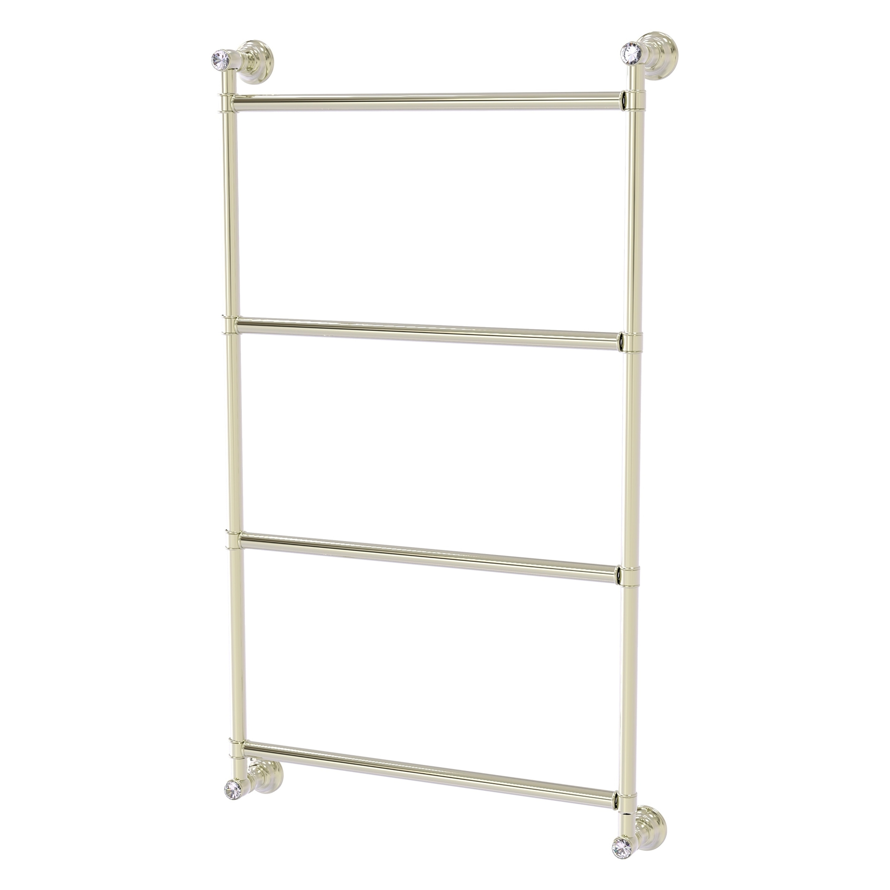 Allied Brass CC-28-18-PNI Carolina Crystal 18-in double Polished Nickel Wall mount Double Towel Bar