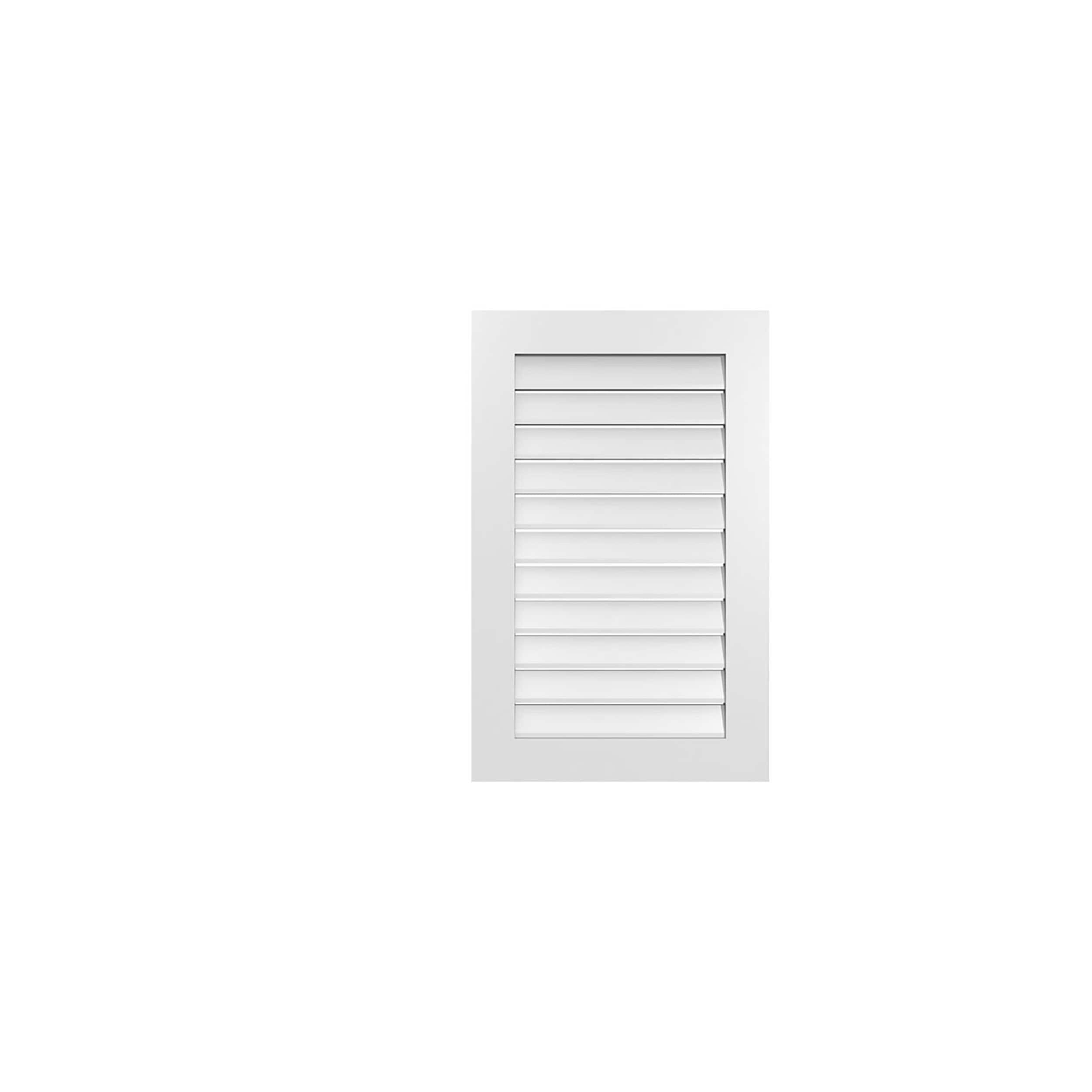 Ekena Millwork GVPVE24X3801SF 24-Inches x 38-Inches Off-white Rectangle PVC Gable Louver Vent