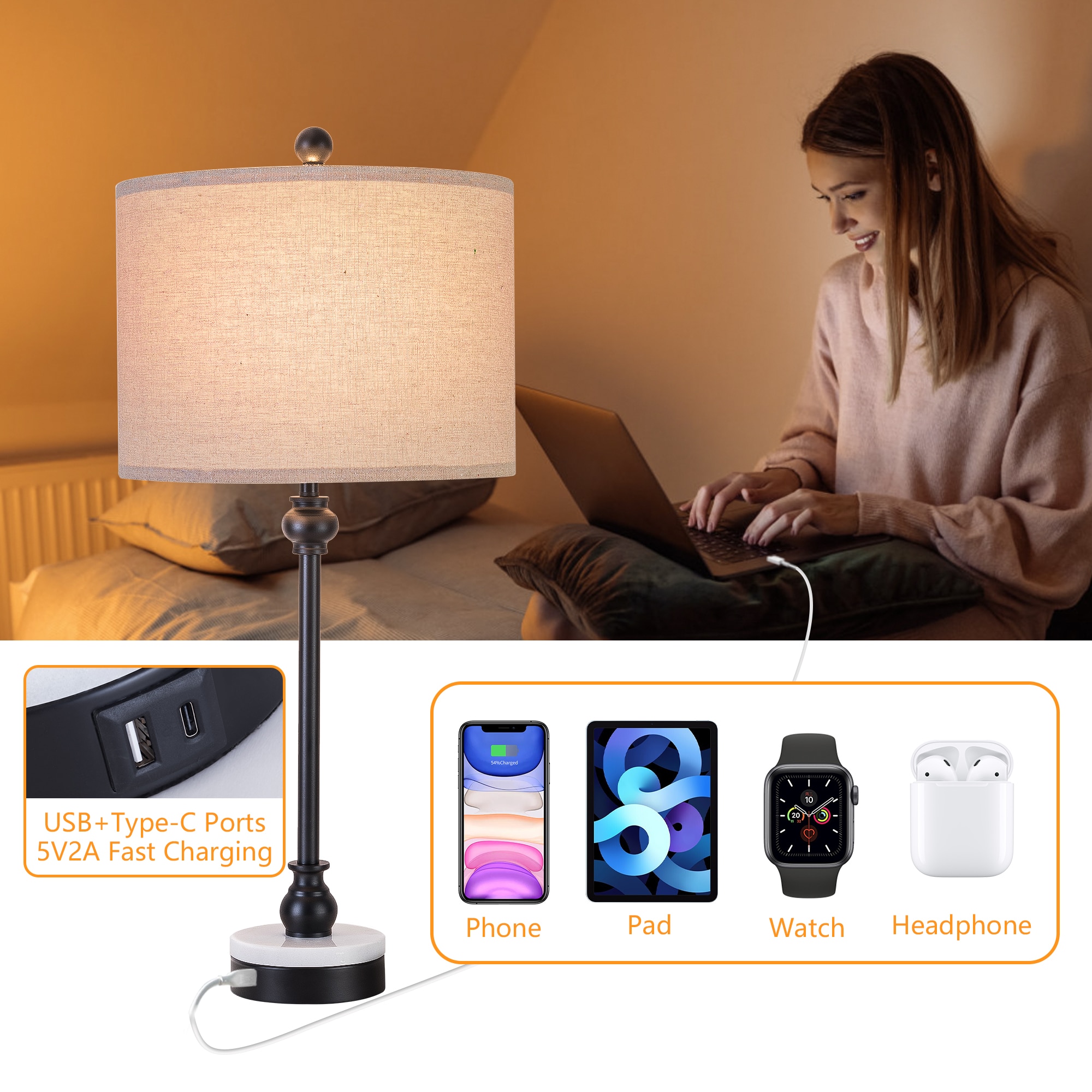 Maxax T264-BK Table-Lamps - View #7