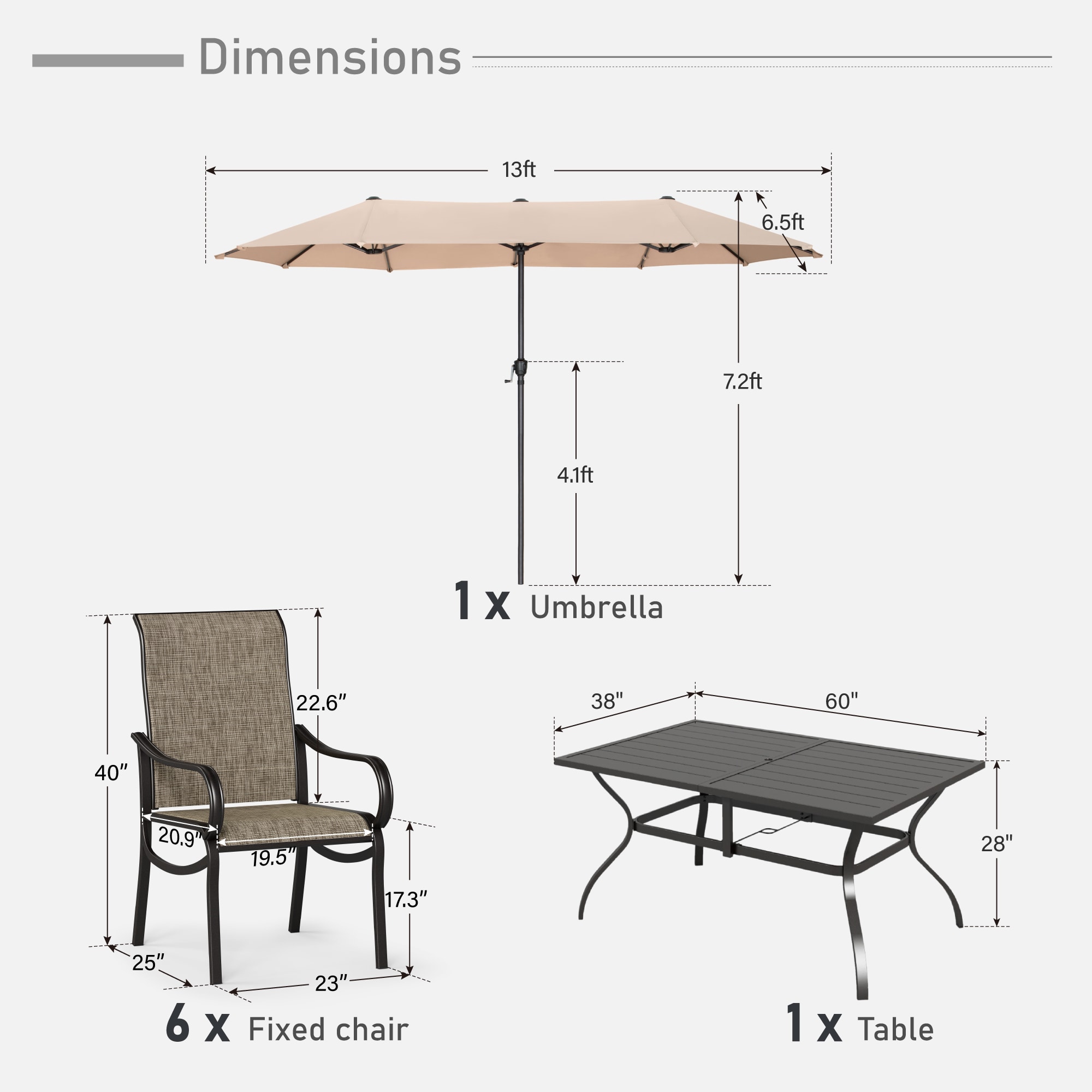 Sunshine Valley TC7-093FX-04-010M Patio-Dining-Sets - View #2