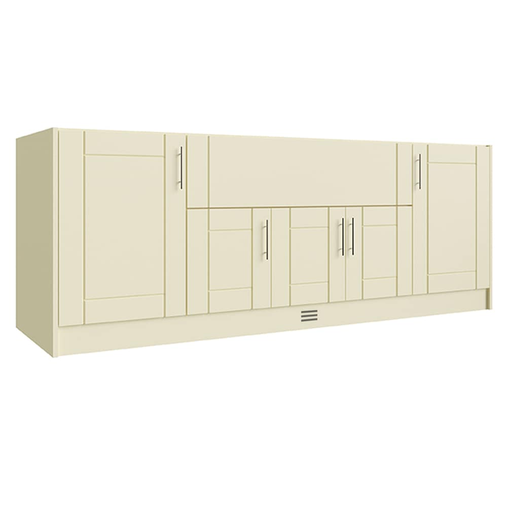 WeatherStrong WSE90I-SBB Sanibel 3 -Piece 91.25-in W x 28.5-in D x 34.5-in H Modular Outdoor Kitchen Set