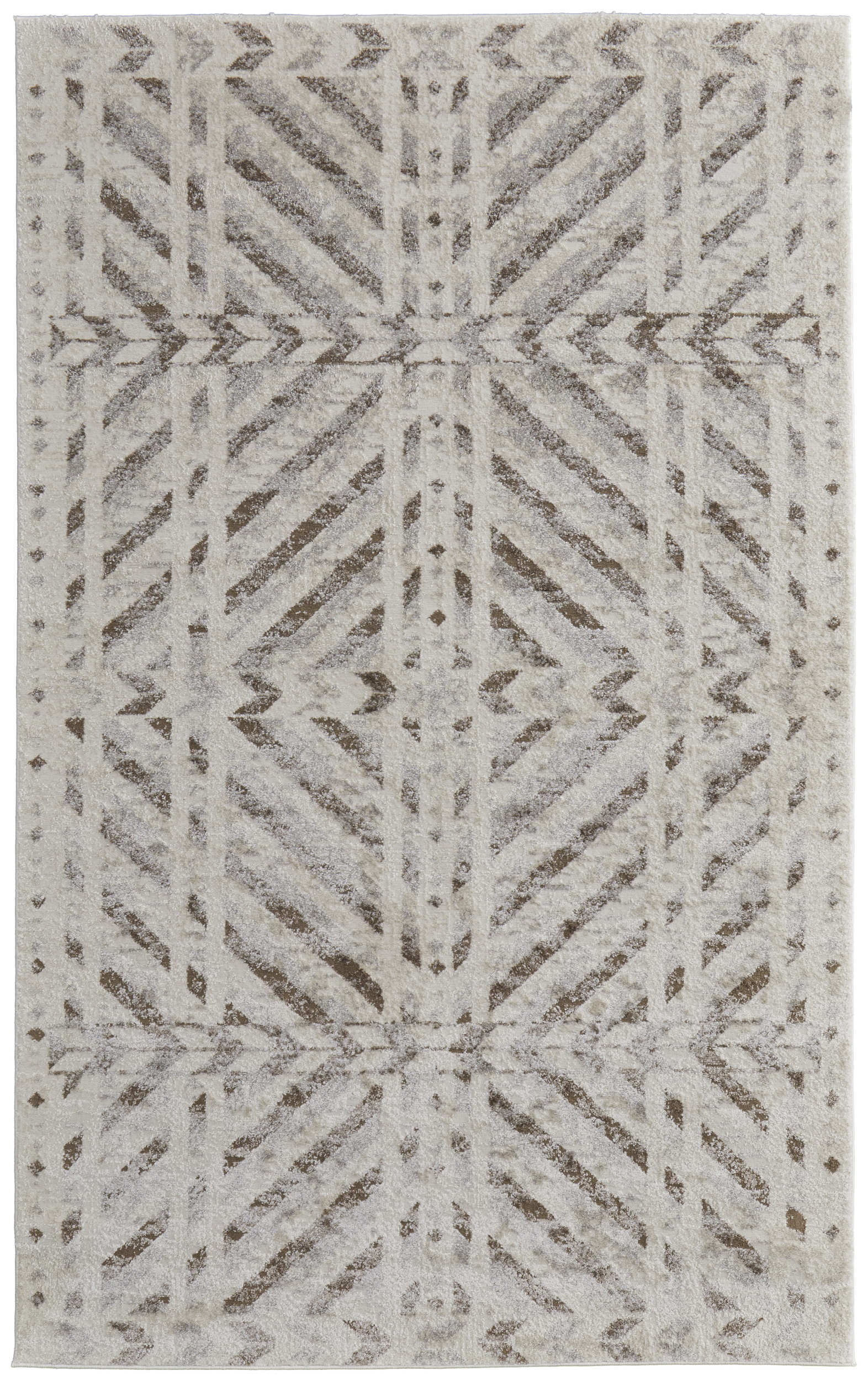 Room Envy VNRR39NQBGEBRNE10 5 x 8 (ft) Loomed Polypropylene Ivory/Tan/Brown Rectangular Indoor Geometric Area rug
