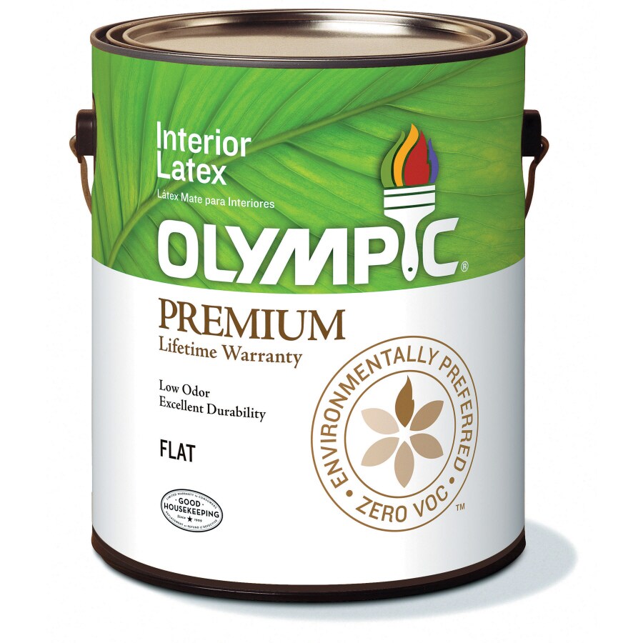 Olympic 72002A/01 Flat White Tintable Latex Interior Paint (1-Gallon)