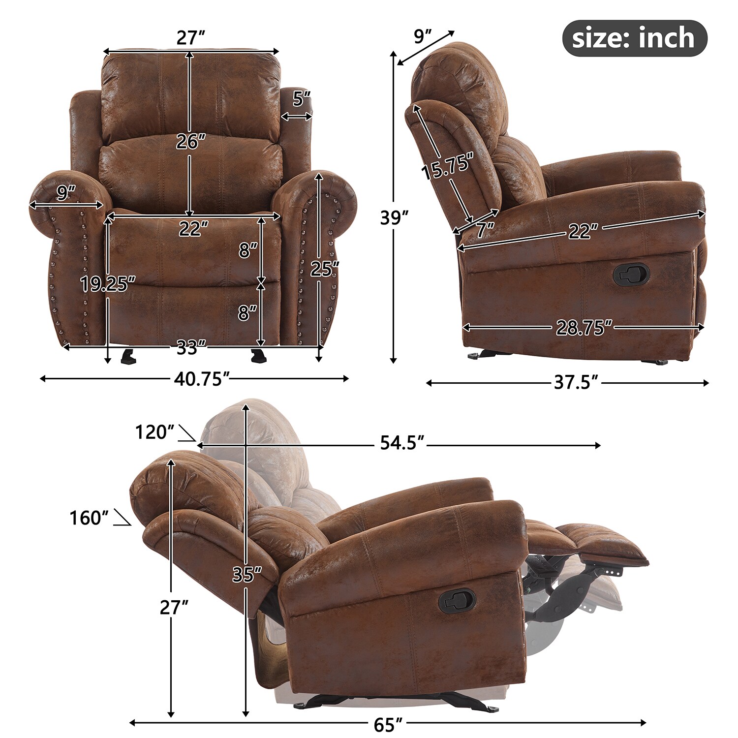 GZMR GM-W1514 recliners - View #7