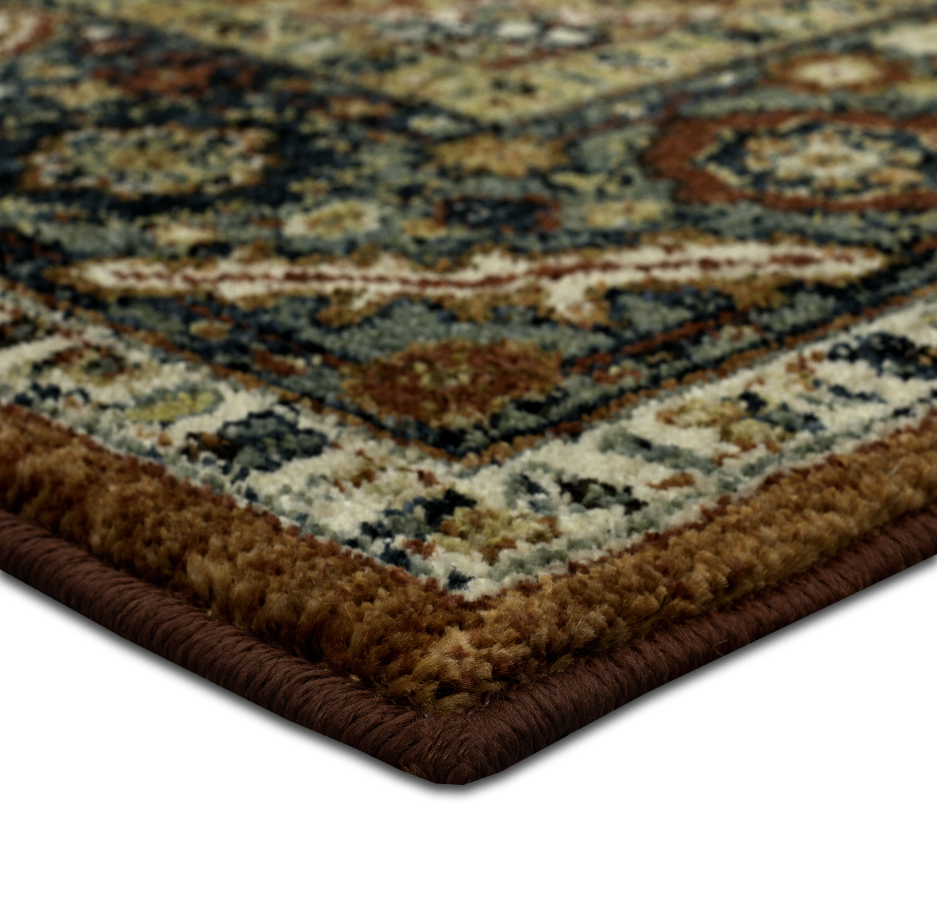 allen + roth with STAINMASTER Davis 7 X 9 (ft) Beige Indoor  Floral/Botanical Area Rug in the Rugs department at