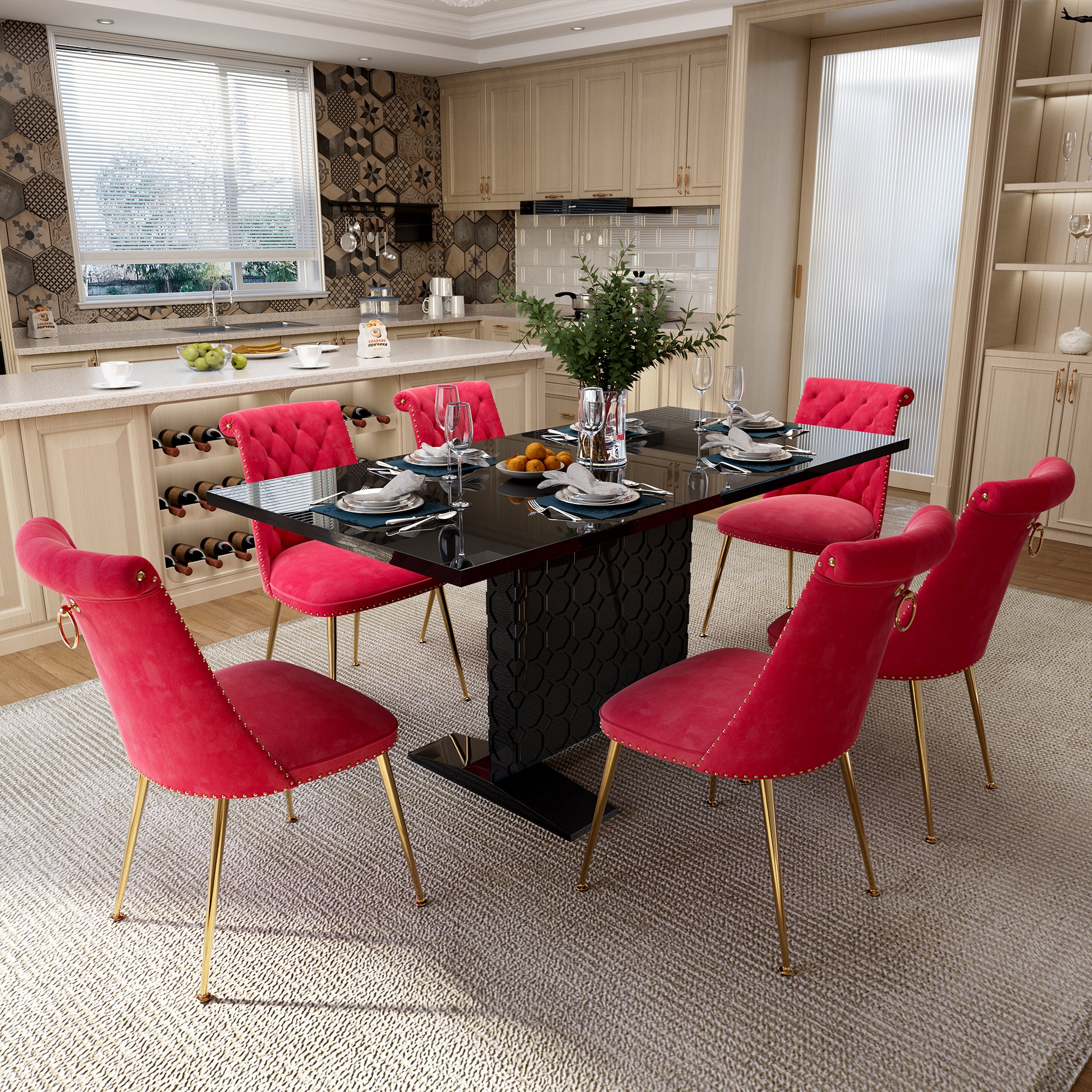 Clihome CL-ST1-BK703ROSE Dining-Sets - View #4