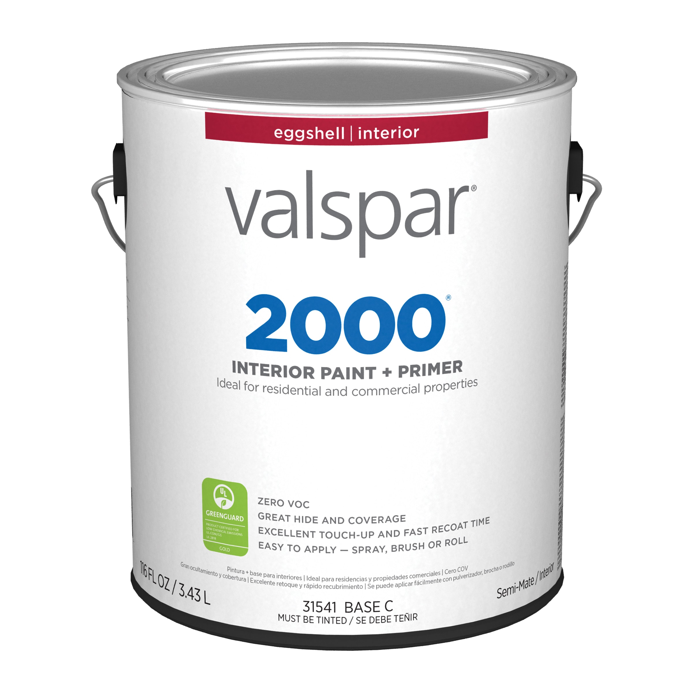 Valspar 007.0031541.007 2000 Eggshell Neutral Tintable Latex Interior Paint Paint + Primer ( 1-gallon )
