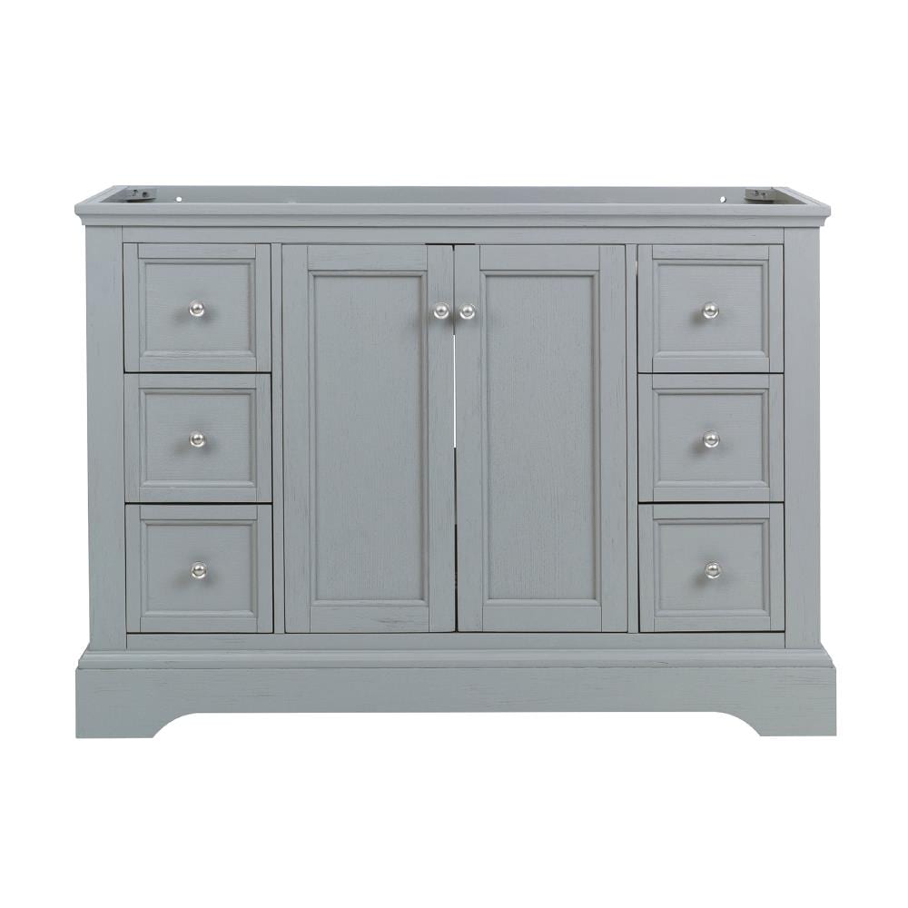 Fresca FCB2448GRV Windsor 48-in Gray Bathroom Vanity Base Cabinet without Top