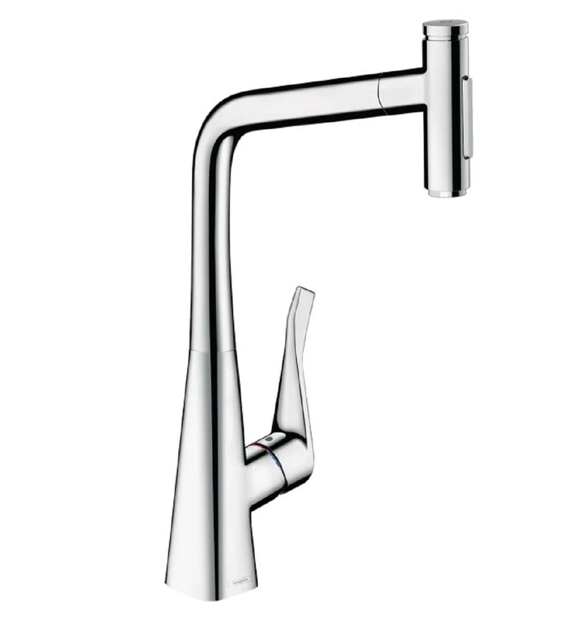 Hansgrohe 73816001 Chrome Single Handle Deck-mount Pull-down Kitchen Faucet with Sprayer ( Side Sprayer Included )