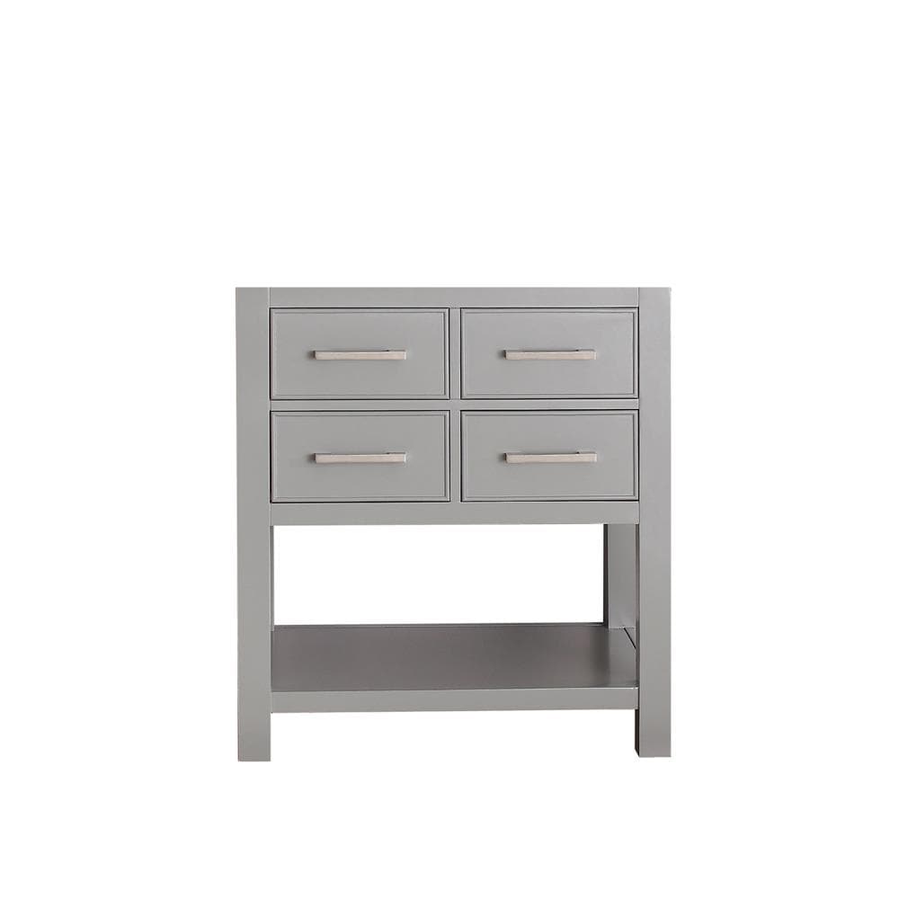 Avanity BROOKS-V30-CG Brooks 30-in Chilled Gray Bathroom Vanity Base Cabinet without Top