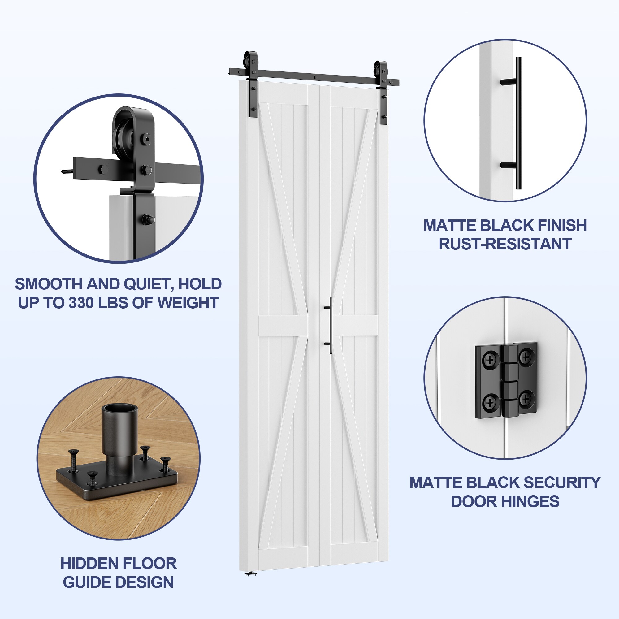 LOVMOR DW-T-24-LSQ Bifold-Sliding-Closet-Doors - View #10