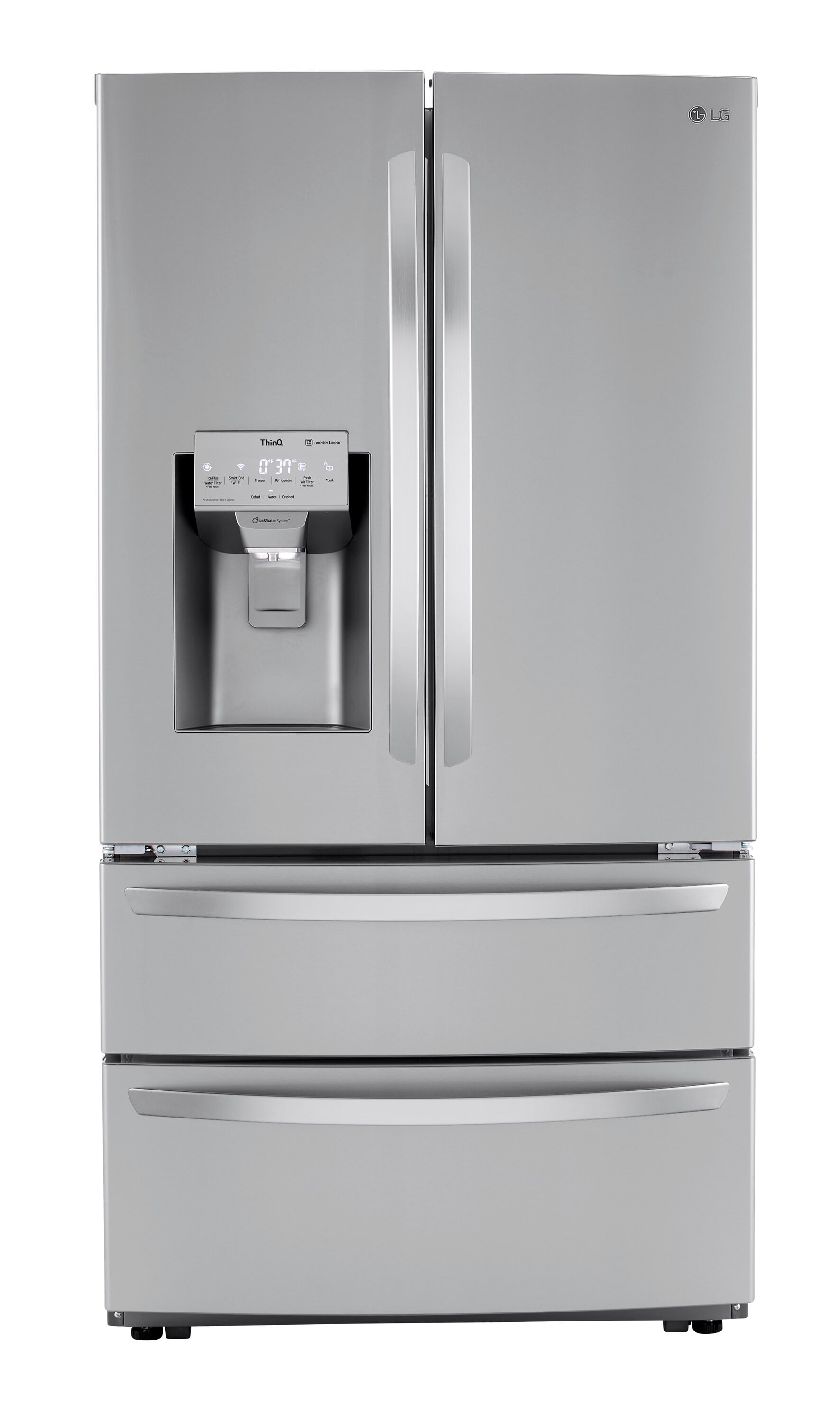 LG Craft Ice Smart WiFi Enabled 27.8-cu ft 4-Door French Door Refrigerator  with Dual Ice Maker (Fingerprint Resistant) ENERGY STAR in the French Door  Refrigerators department at