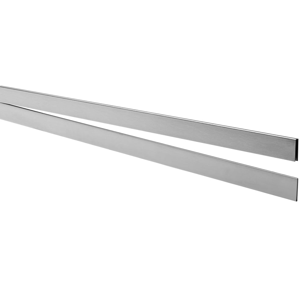 Schluter Systems SPRA33EB/100 ShowerProfile-R 1.781-in W x 39.0-in L Brushed stainless steel Steel Tile Edge Trim