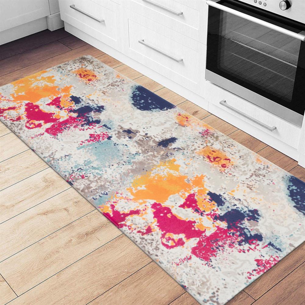 World Rug Gallery 791MULTI18X47 18-in x 47-in Multi PVC Non-Slip Grip Indoor Decorative Anti-fatigue Mat