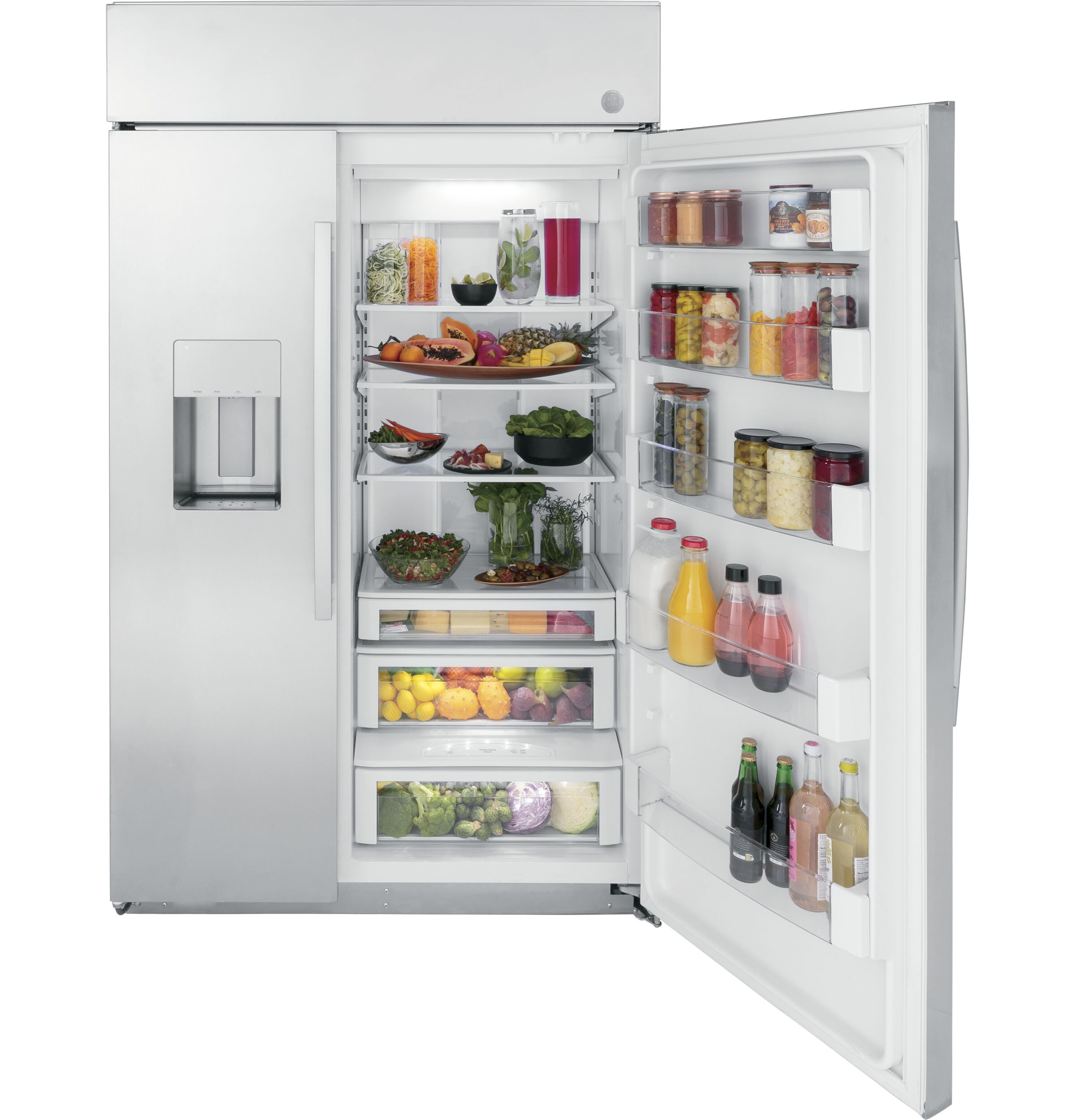 GE Profile 28.7-cu Ft Counter-depth Built-In Smart Side-by-Side ...