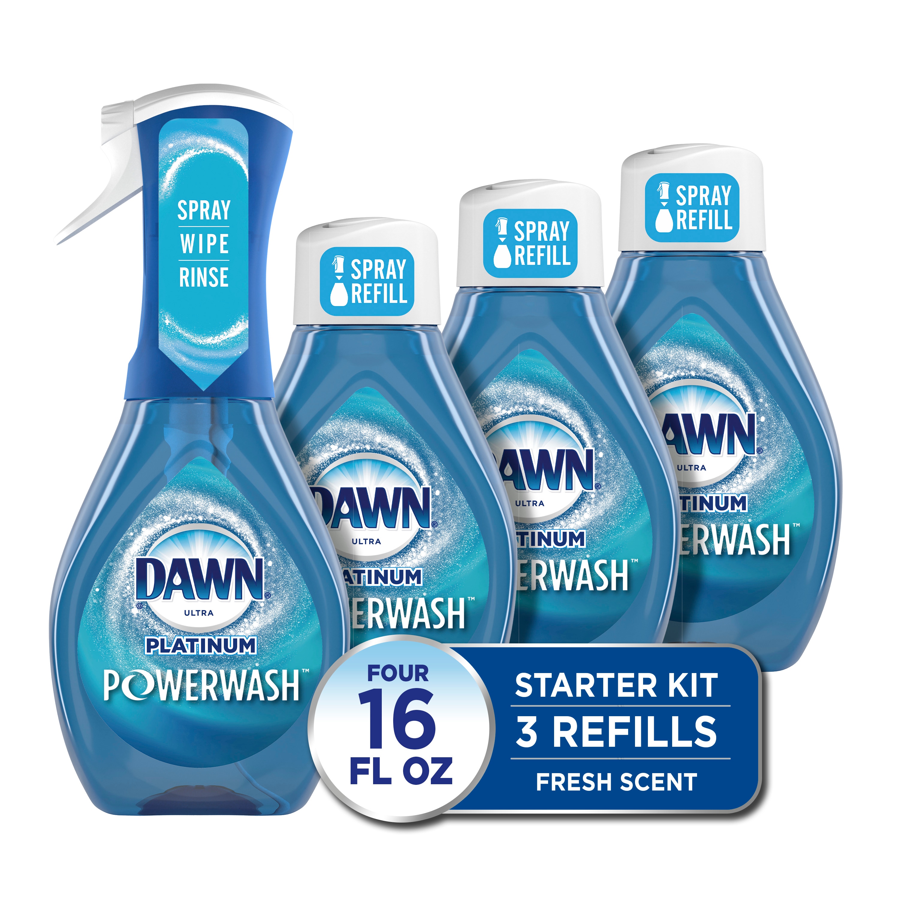 Dawn Free & Clear Power Wash Dish Spray, Dish Soap, Pear Scent Refill, 16oz