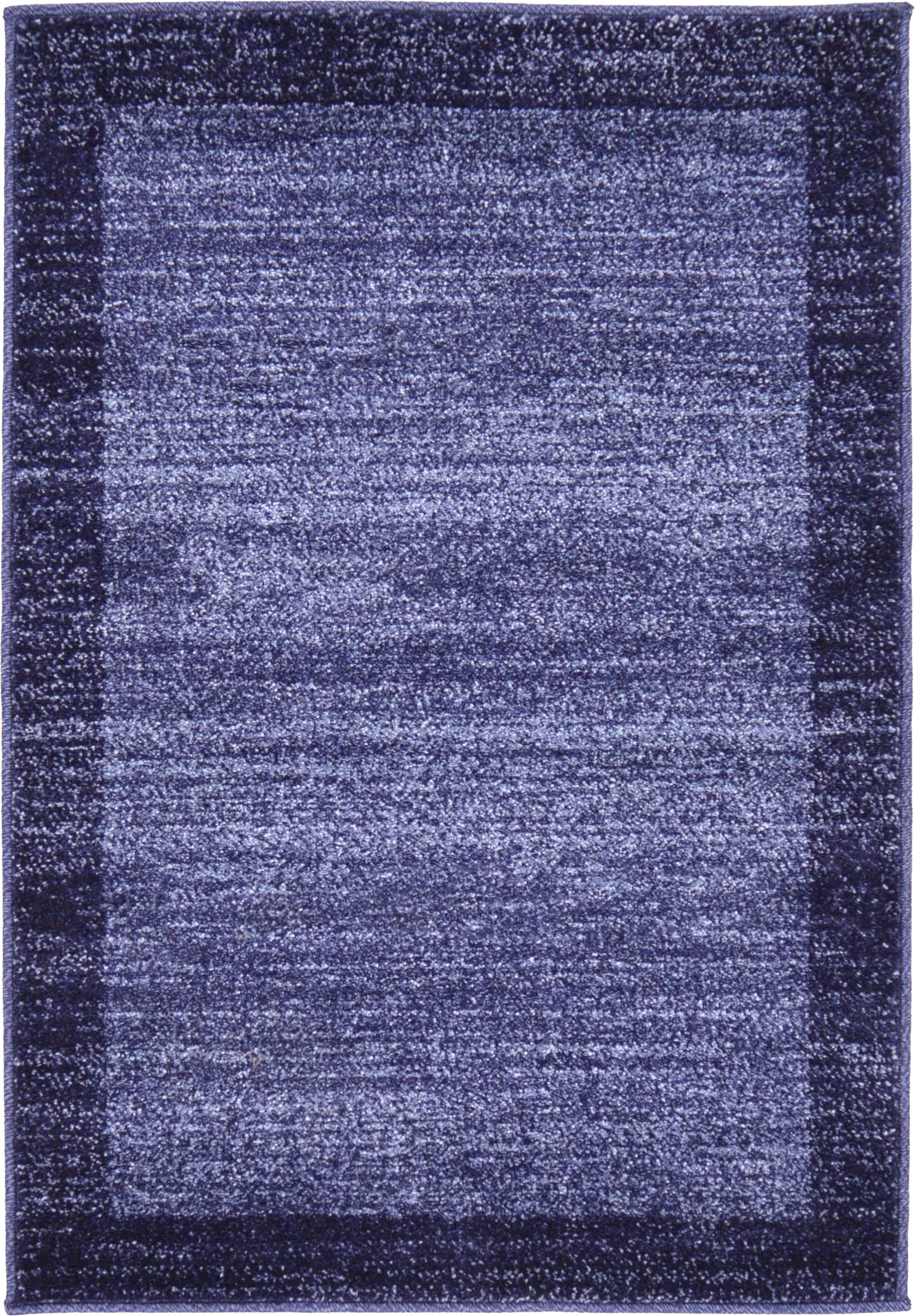 Unique Loom 3131168 Abigail Del Mar 2 x 3 (ft) Loomed Polypropylene Navy Blue/Beige Rectangular Indoor Border Area rug