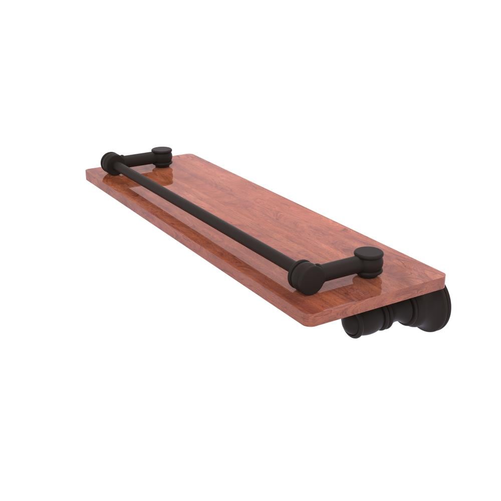 Allied Brass CL-1-16-GAL-IRW-ORB Carolina Oil Rubbed Bronze Wall mount Bathroom Shelf ( 16-in x 3.3-in x 5-in )