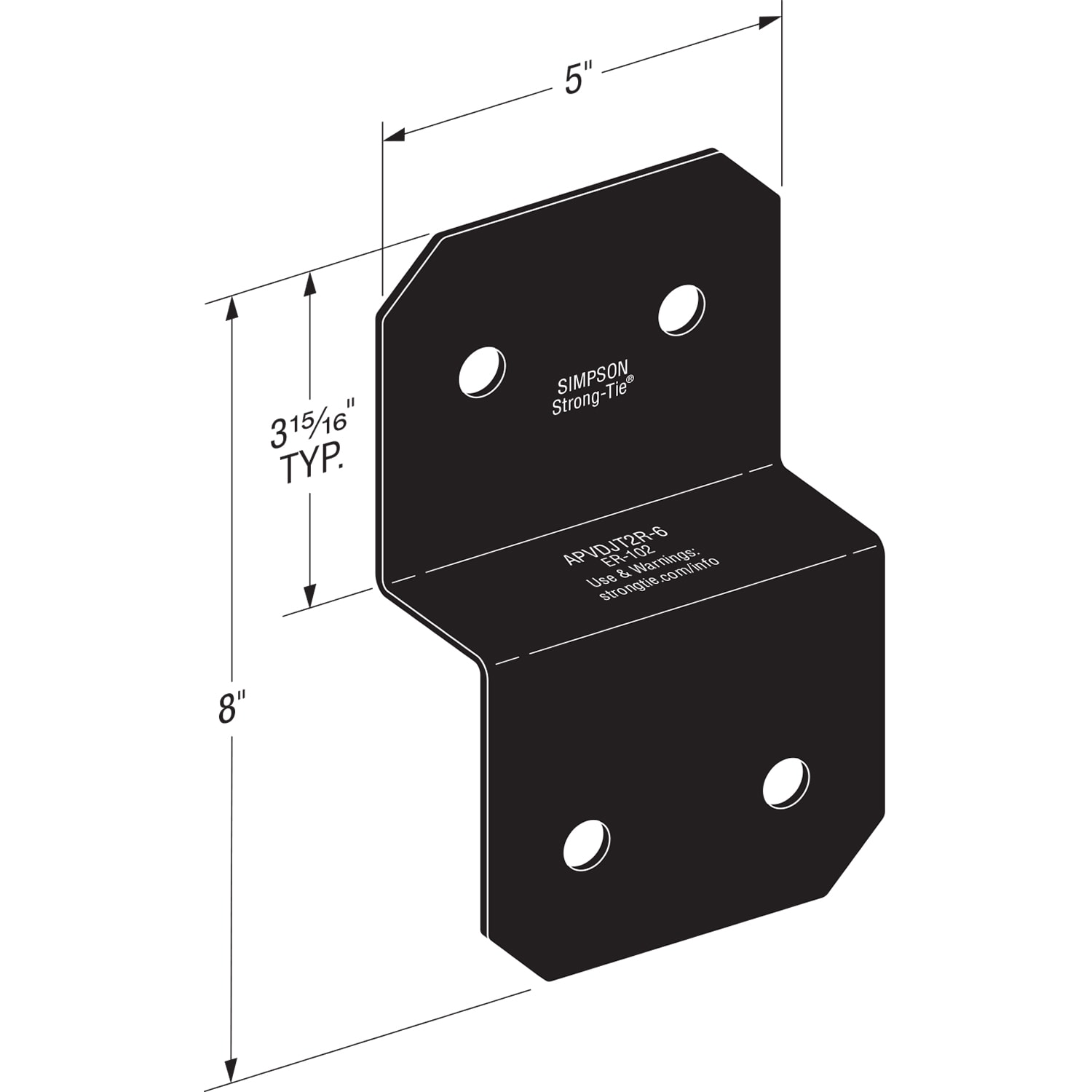 Simpson Strong-tie Outdoor Accents Avant Single Actual 2-in X 6-in 12 