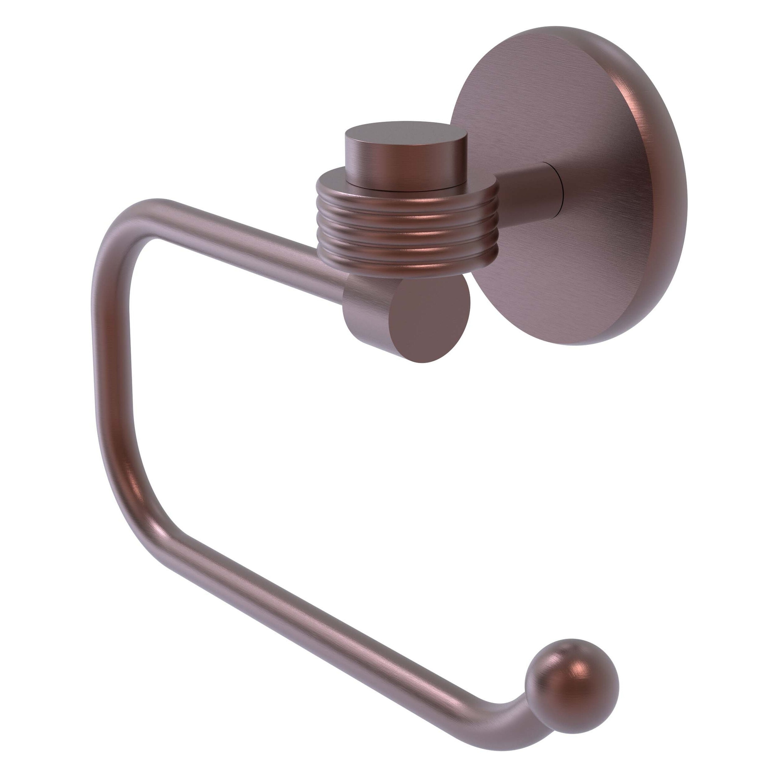 Allied Brass 7124EG-CA Satellite Orbit One Antique Copper Wall mount Single post Toilet Paper Holder 1 -Rolls with Storage