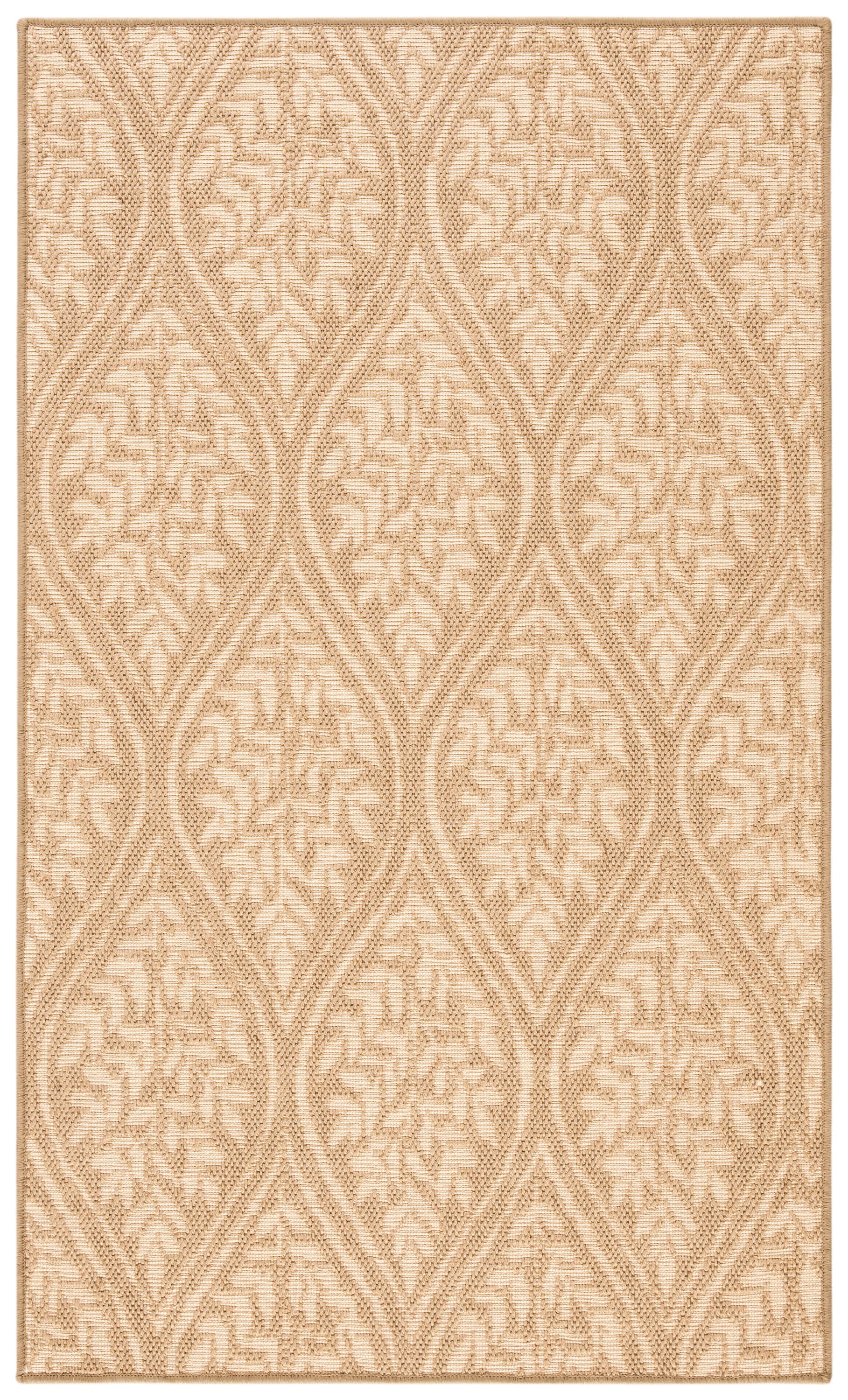 Palm Beach 4' x 6' Sand and Natural Geometric Area Rug