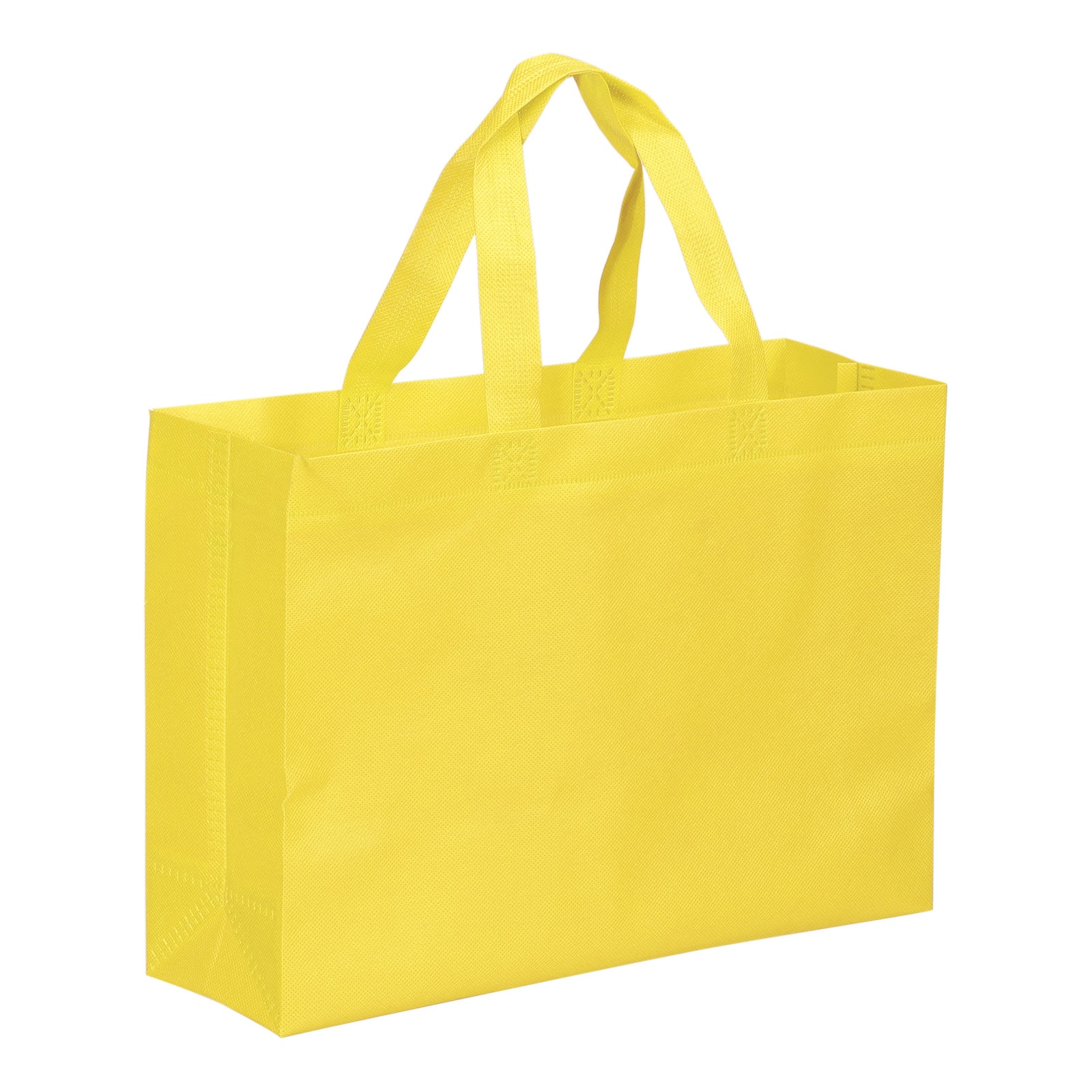 PATIKIL 30x40cm Reusable Gift Bags 10pcs Horizontal Style Non-Woven Grocery Tote Bag for Travel Storage Yellow #S25123100UX6869