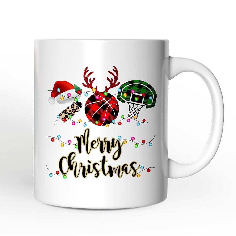 OrnamentallyYou Basketball Buffalo Plaid Christmas Mug Team and Coaches Gift #NPCM159