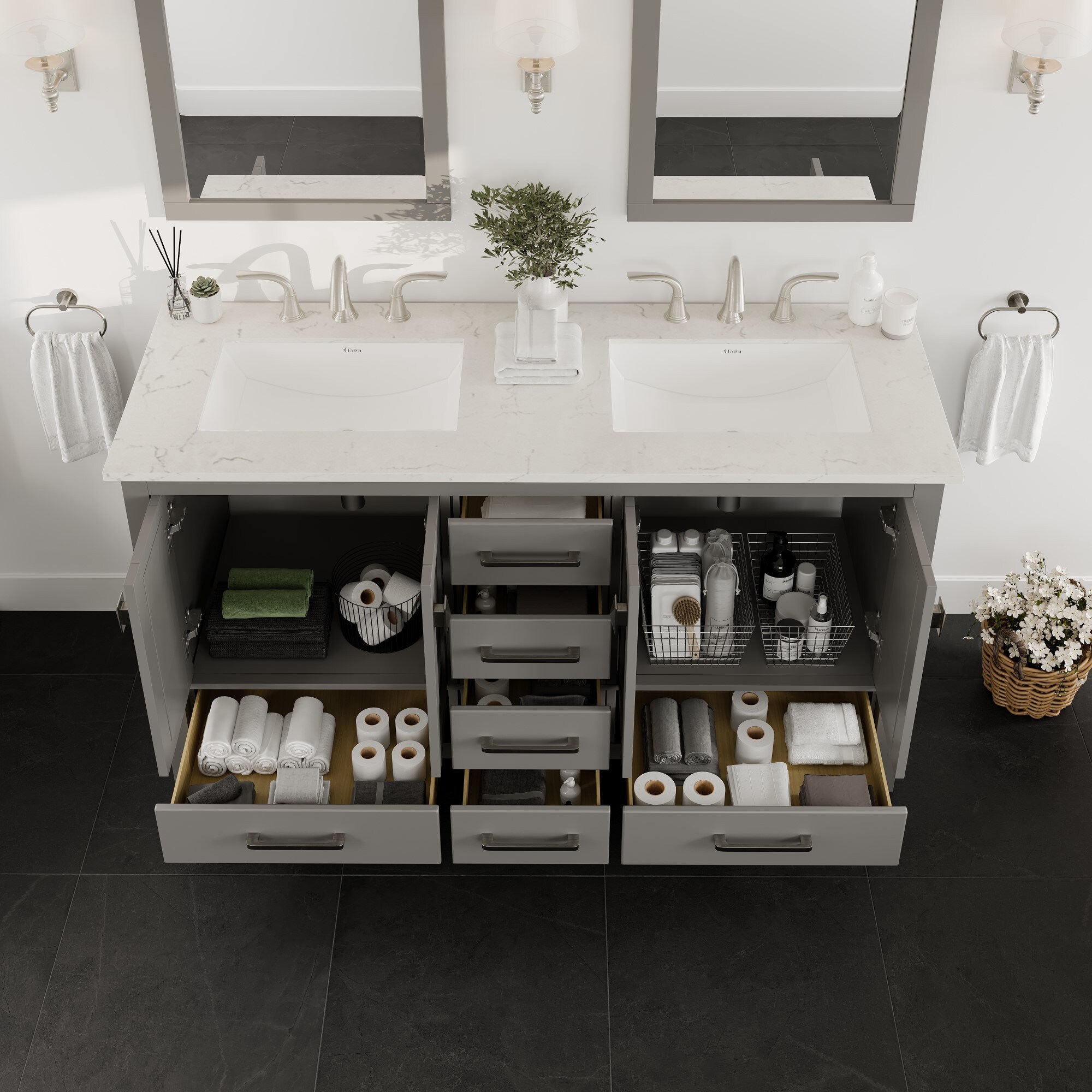 Eviva EVVN412-60GR Bath-Vanity-Combo - View #4